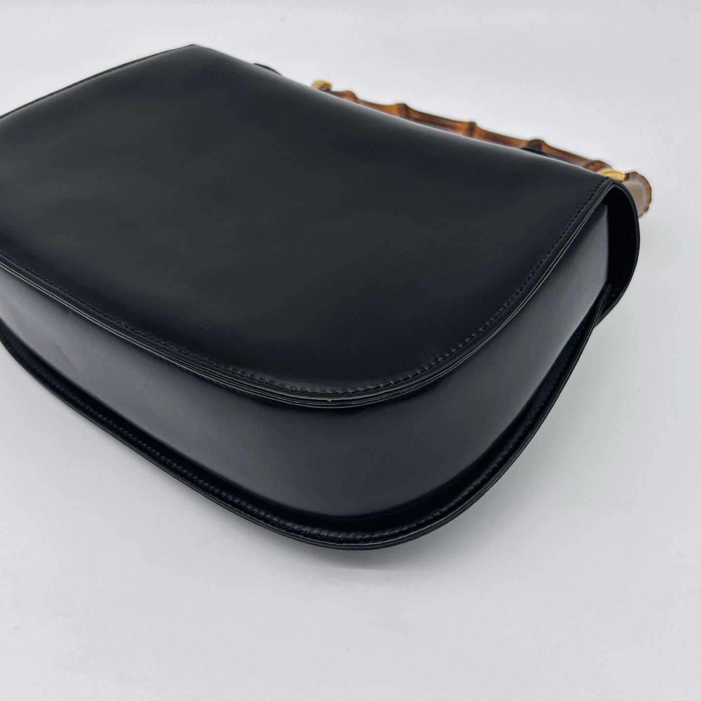 Gucci Black Box Leather Bamboo Medium 2Way Bag [Used]