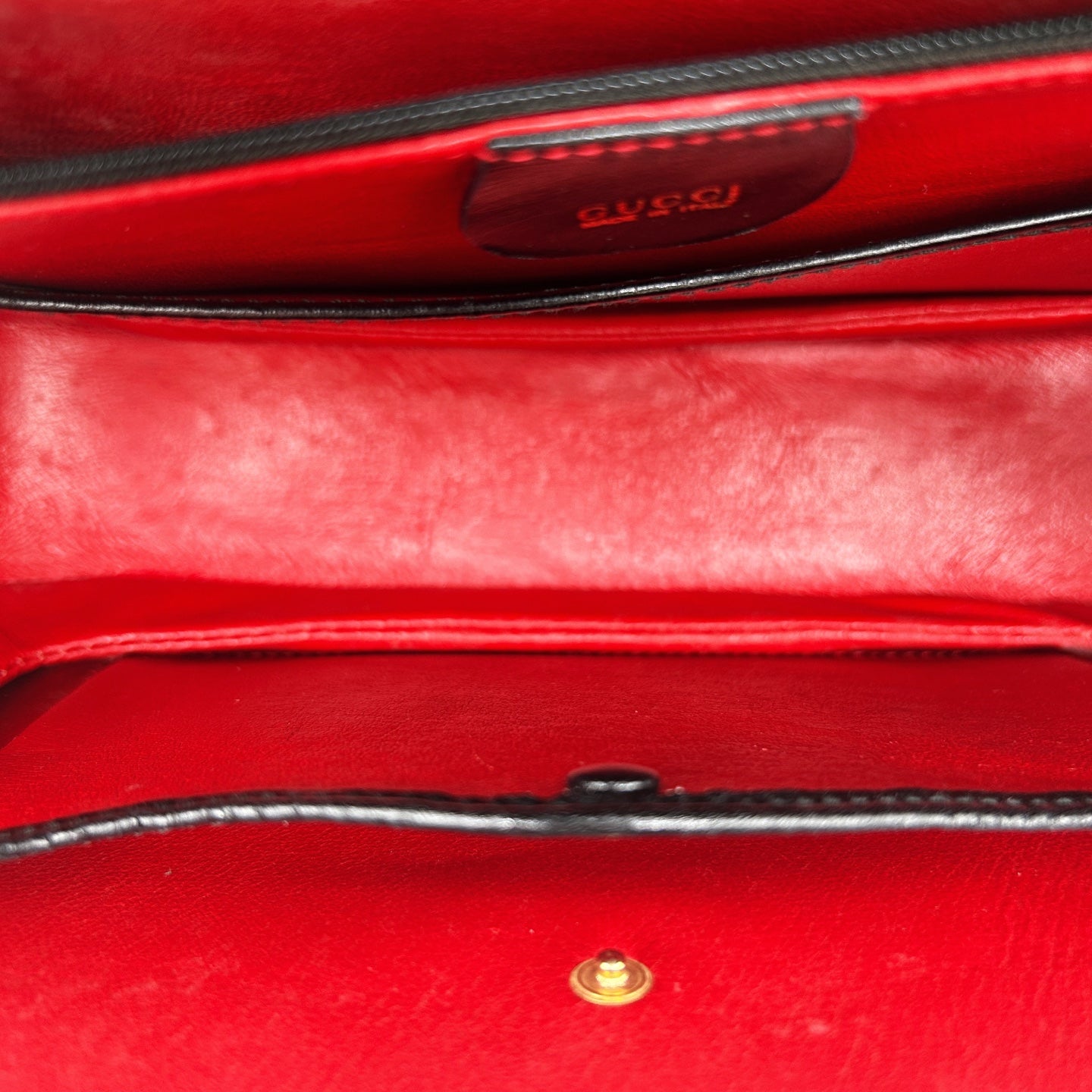 Gucci Black Box Leather Bamboo Medium 2Way Bag [Used]