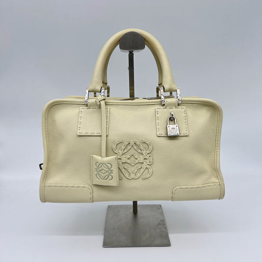 Loewe Amazona Small Beige Leather Top Handle Bag [Used]