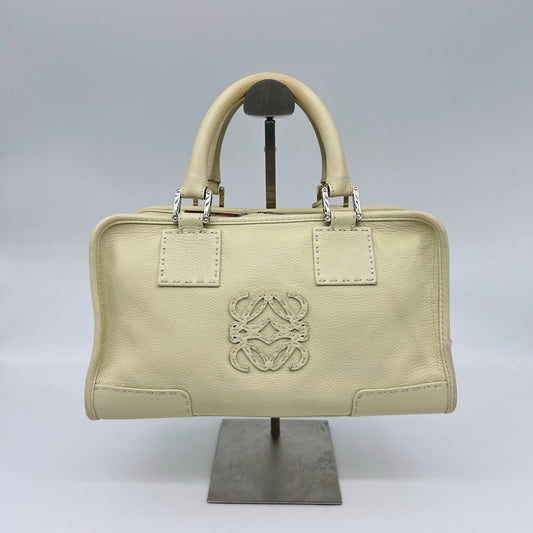 Loewe Amazona Small Beige Leather Top Handle Bag [Used]