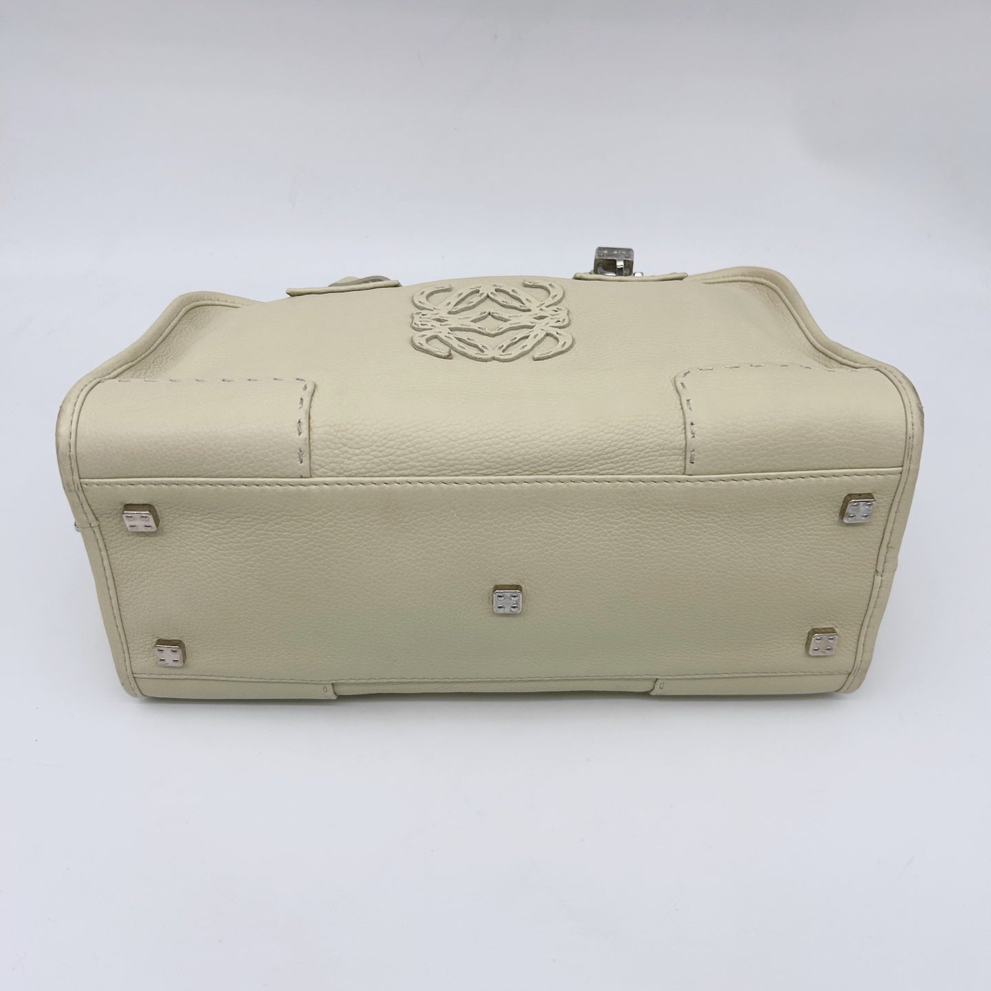 Loewe Amazona Small Beige Leather Top Handle Bag [Used]