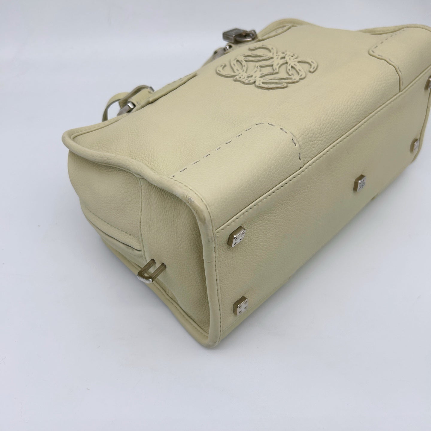 Loewe Amazona Small Beige Leather Top Handle Bag [Used]