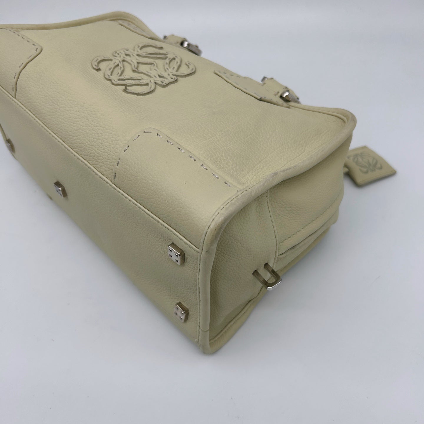 Loewe Amazona Small Beige Leather Top Handle Bag [Used]