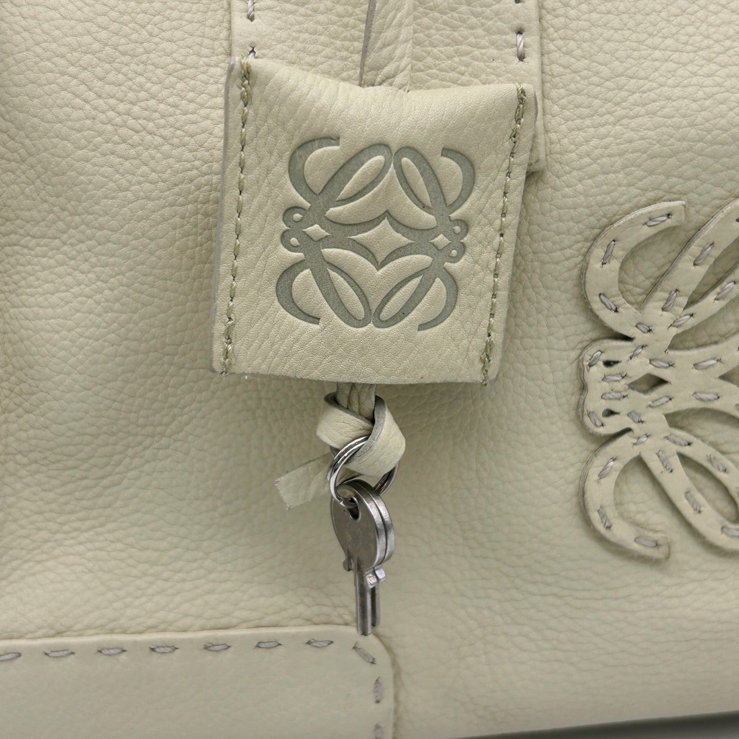 Loewe Amazona Small Beige Leather Top Handle Bag [Used]