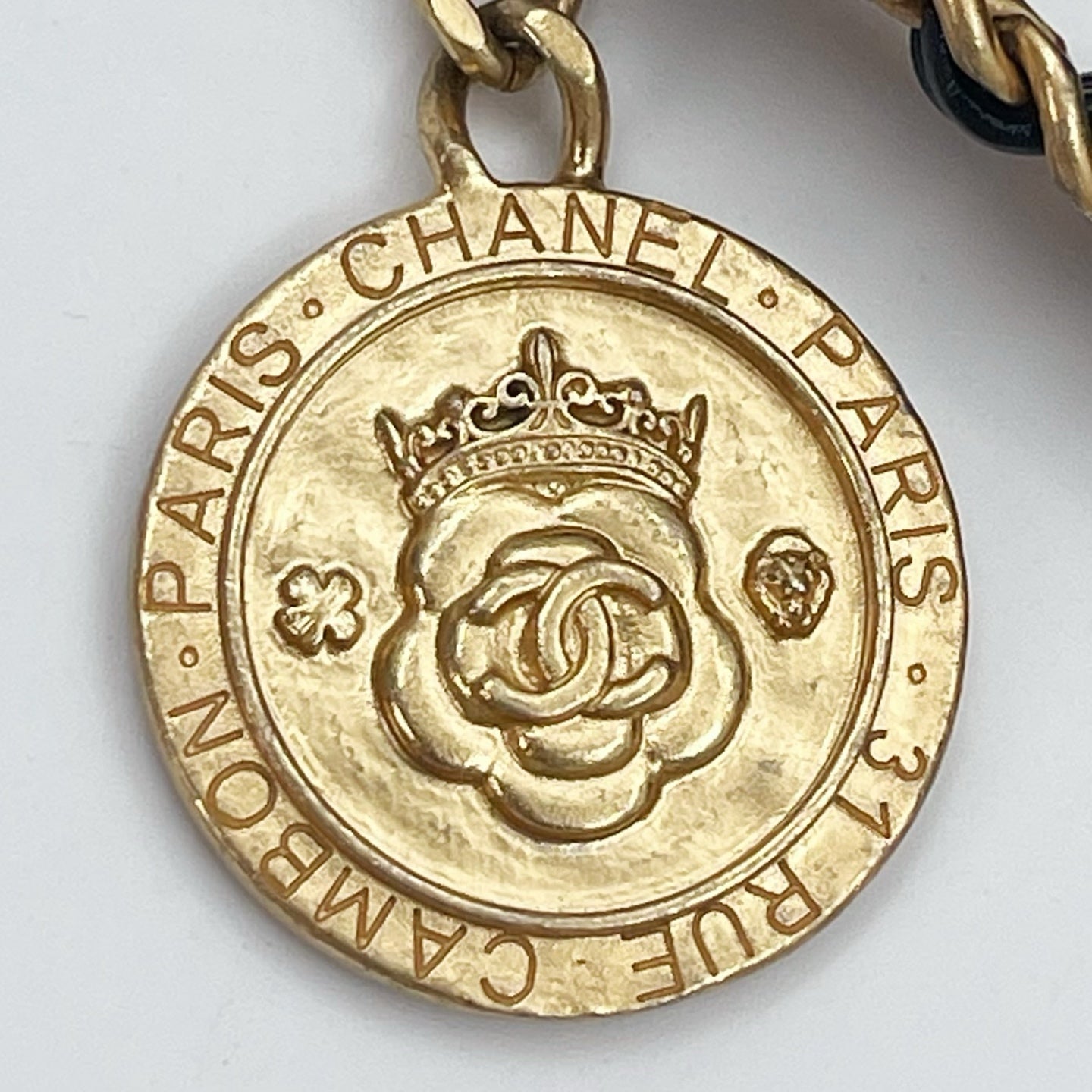 Chanel Classic Flap Black Caviar Leather Gold CC Coin Charm Square Mini Bag [Used]