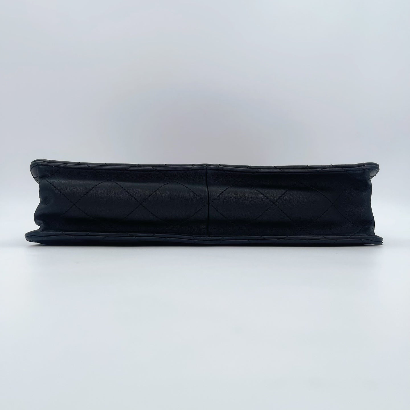Chanel 2.55 Black Lambskin Chain Tote Bag [Used]