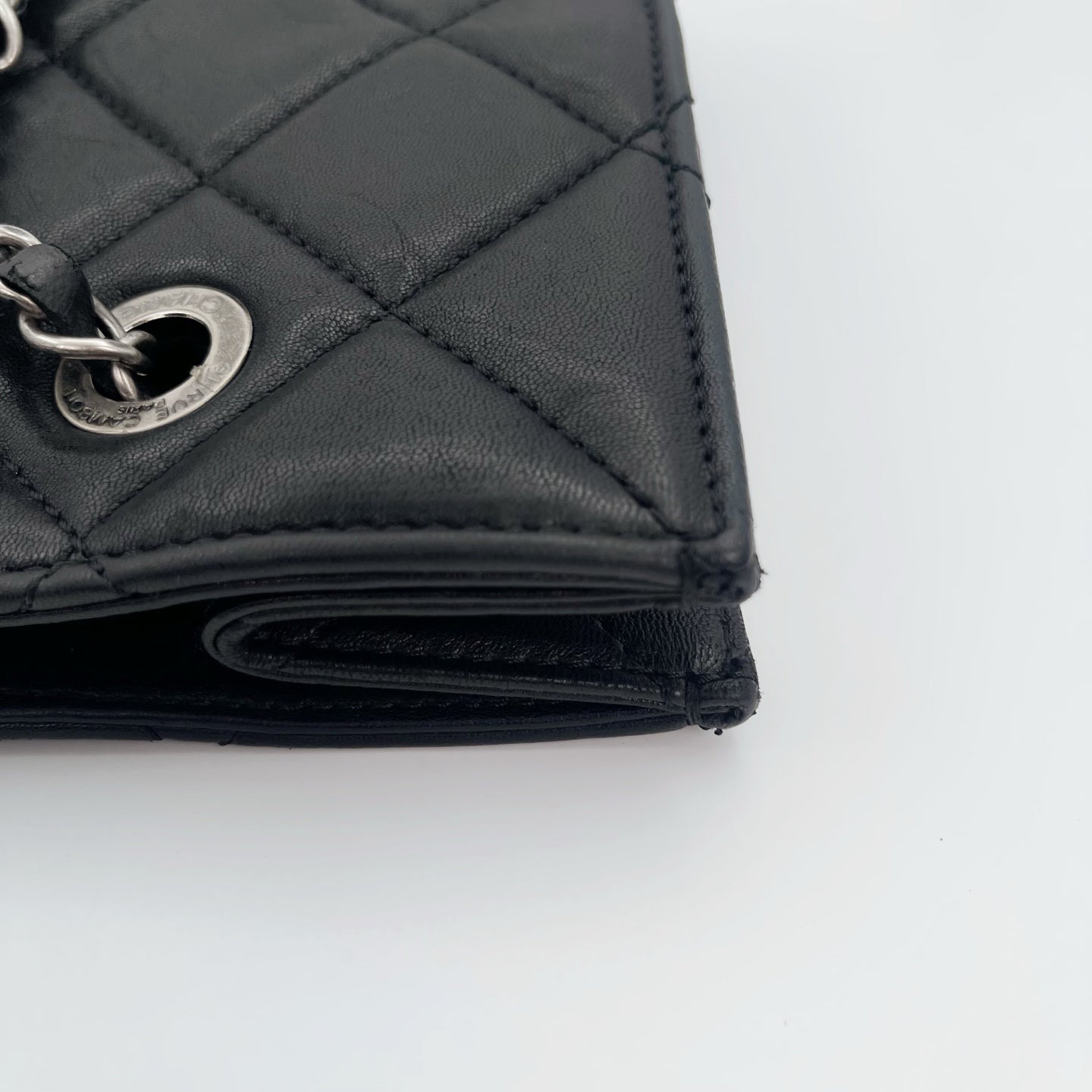 Chanel 2.55 Black Lambskin Chain Tote Bag [Used]