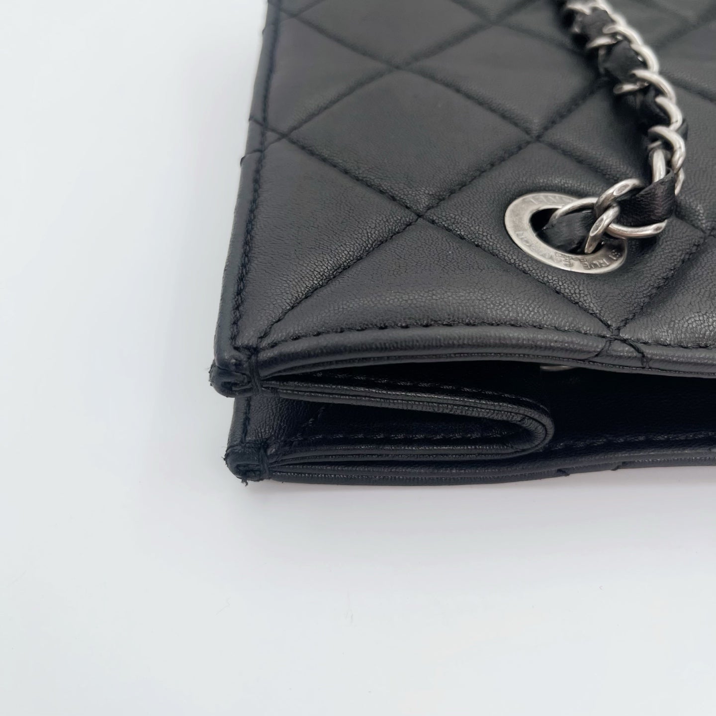 Chanel 2.55 Black Lambskin Chain Tote Bag [Used]