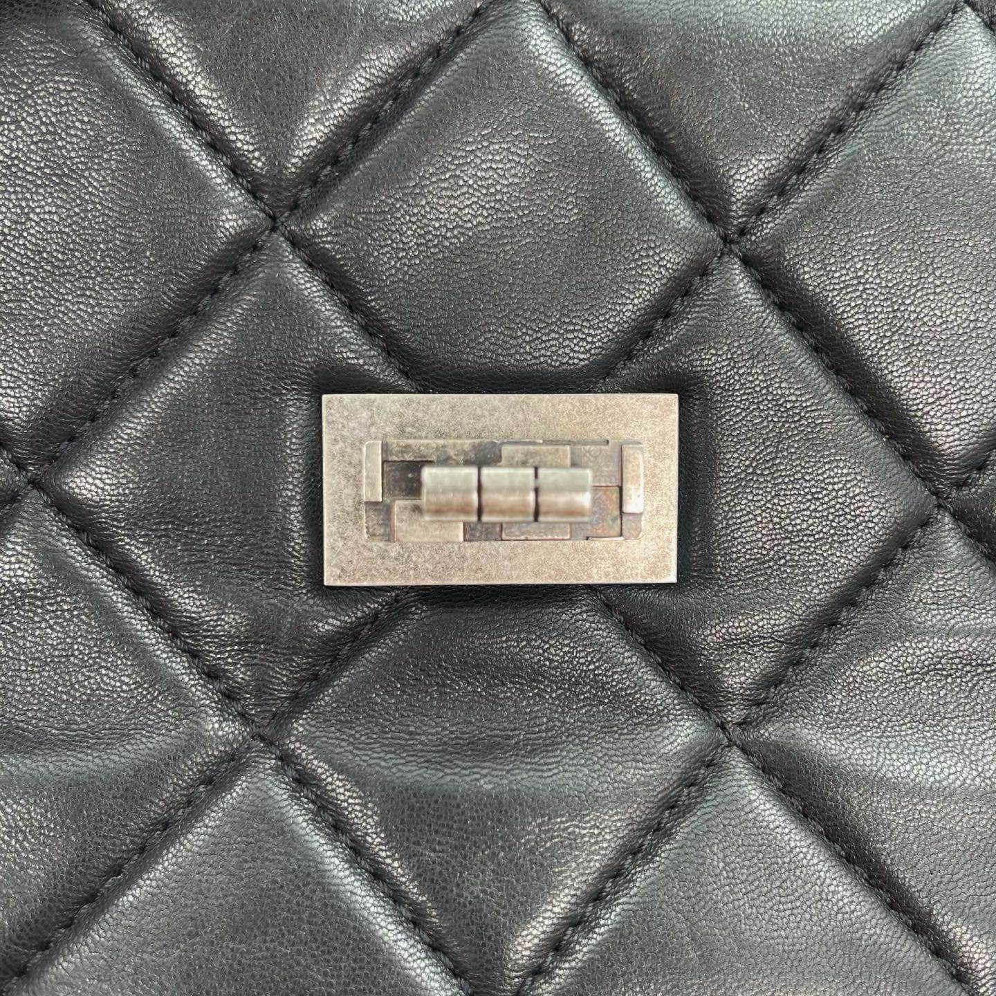 Chanel 2.55 Black Lambskin Chain Tote Bag [Used]