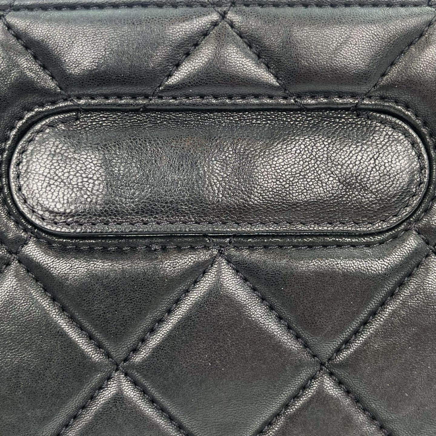 Chanel 2.55 Black Lambskin Chain Tote Bag [Used]