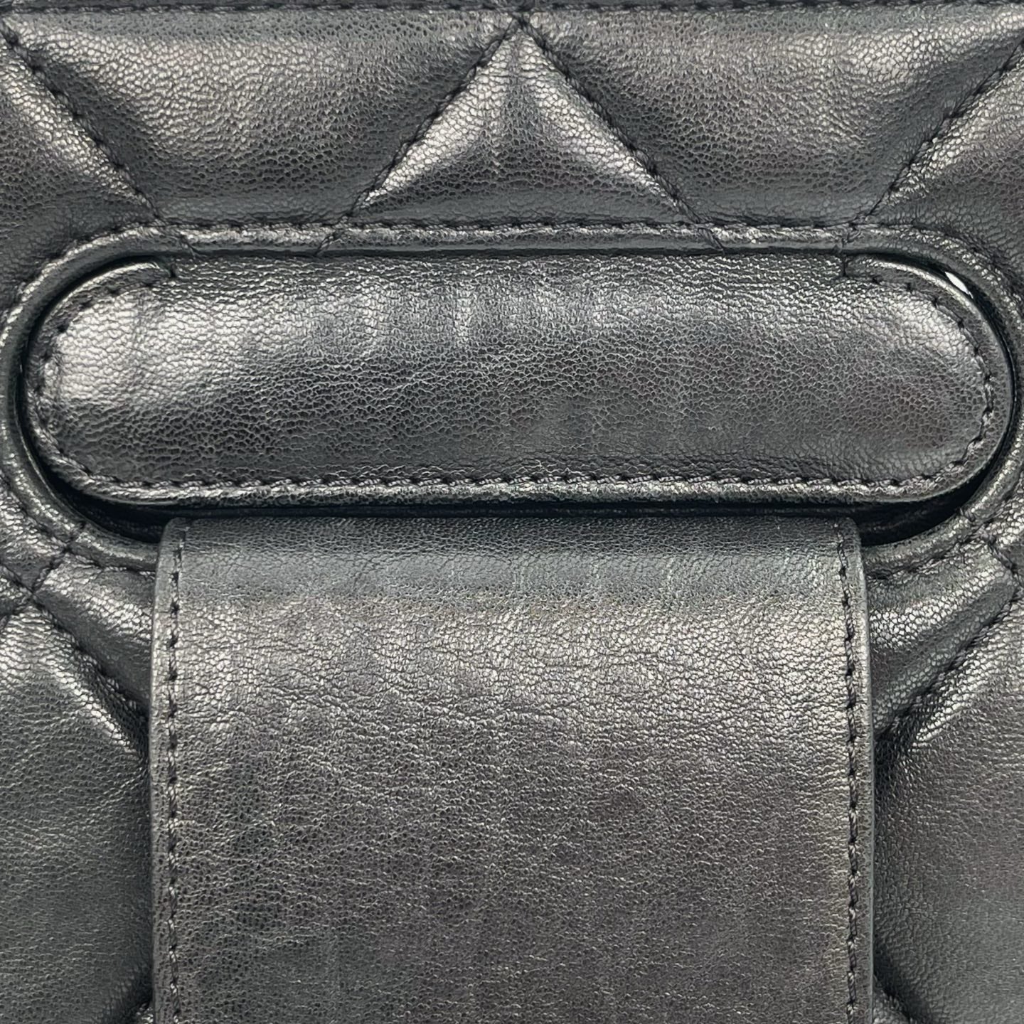 Chanel 2.55 Black Lambskin Chain Tote Bag [Used]