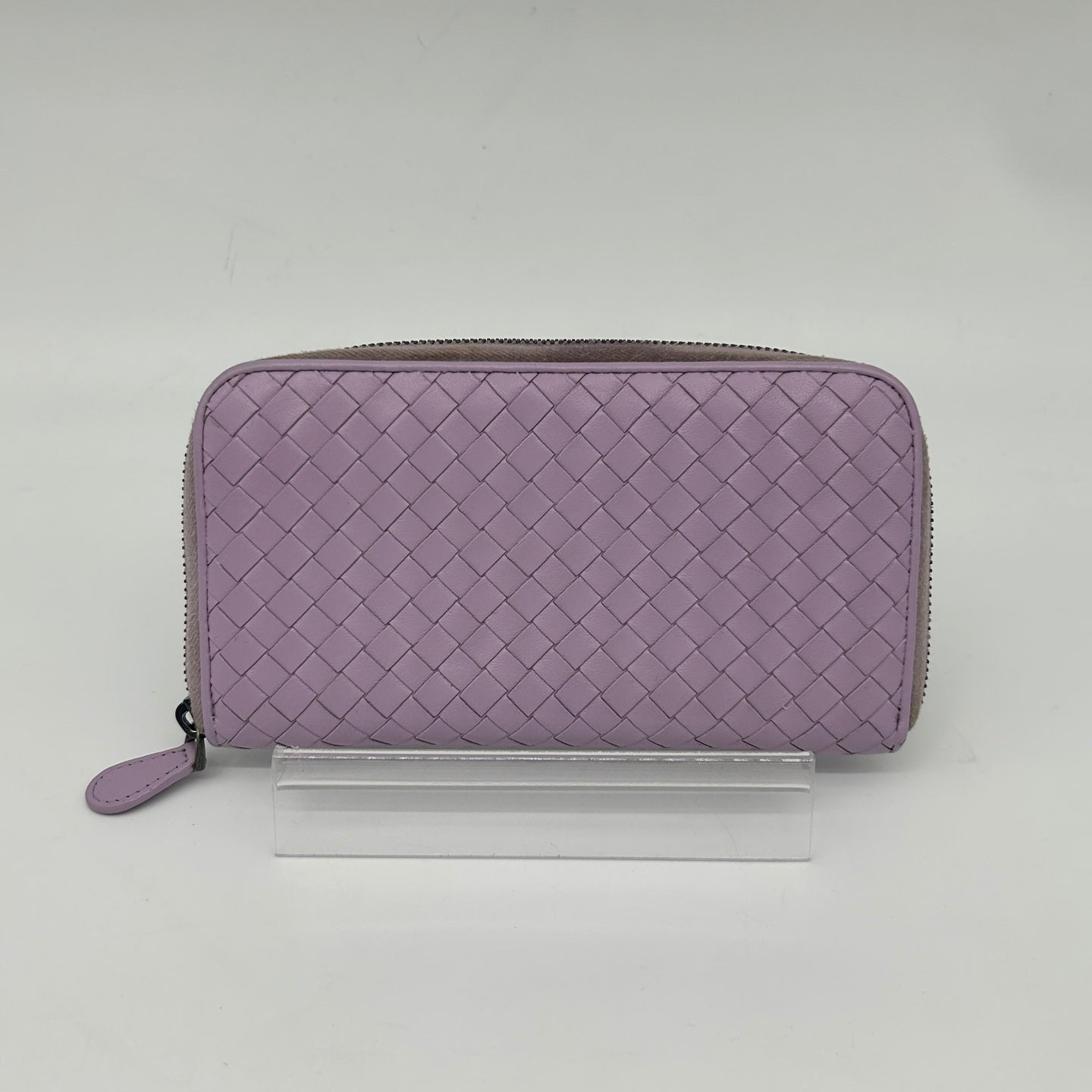 Bottega Veneta Intrecciato Purple Leather Long Wallet [Used]