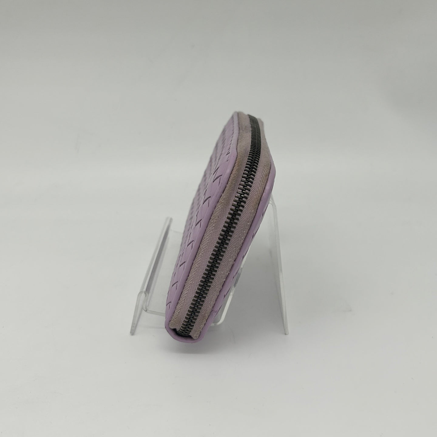 Bottega Veneta Intrecciato Purple Leather Long Wallet [Used]