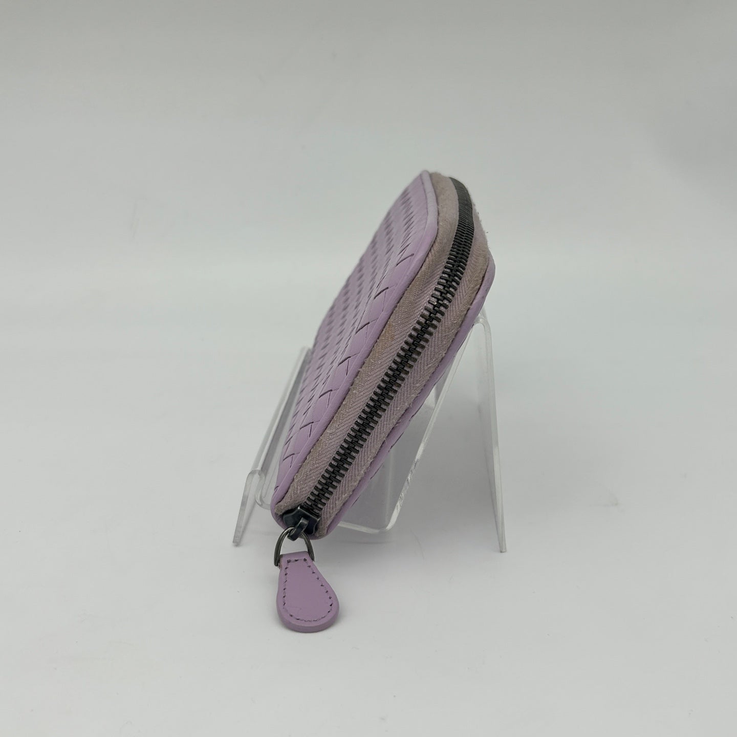 Bottega Veneta Intrecciato Purple Leather Long Wallet [Used]