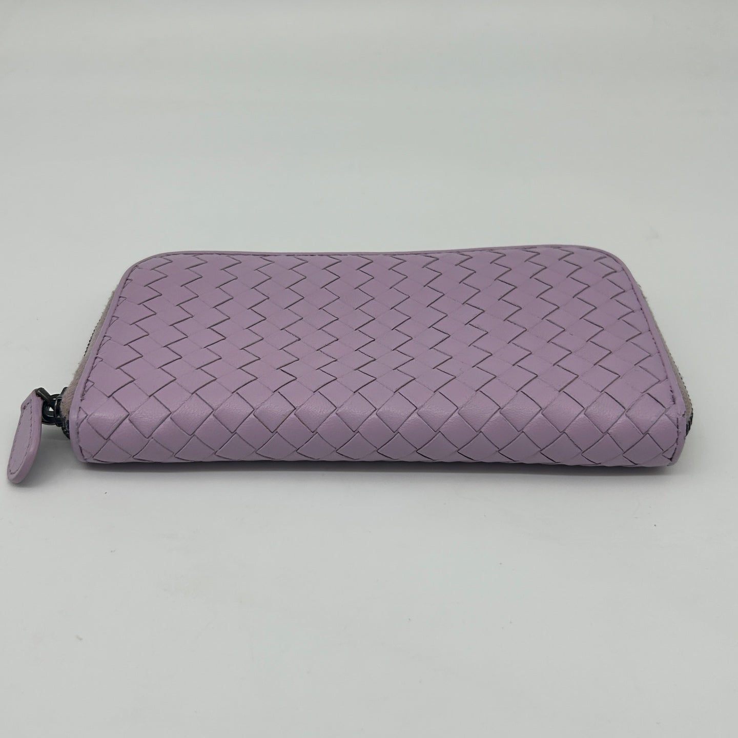 Bottega Veneta Intrecciato Purple Leather Long Wallet [Used]