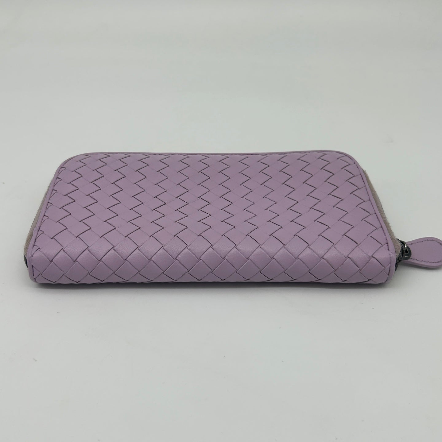 Bottega Veneta Intrecciato Purple Leather Long Wallet [Used]