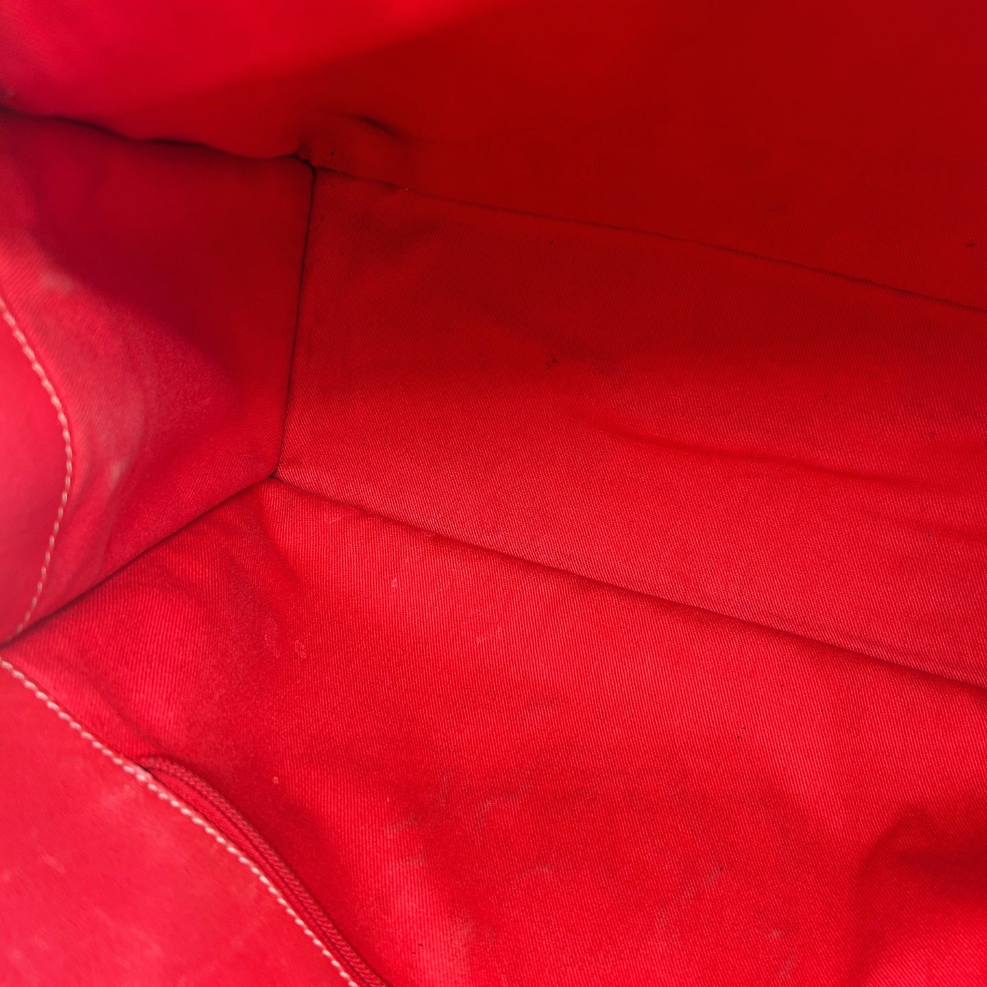 Loewe Red Anagram Leather Shoulder Tote Bag [Used]