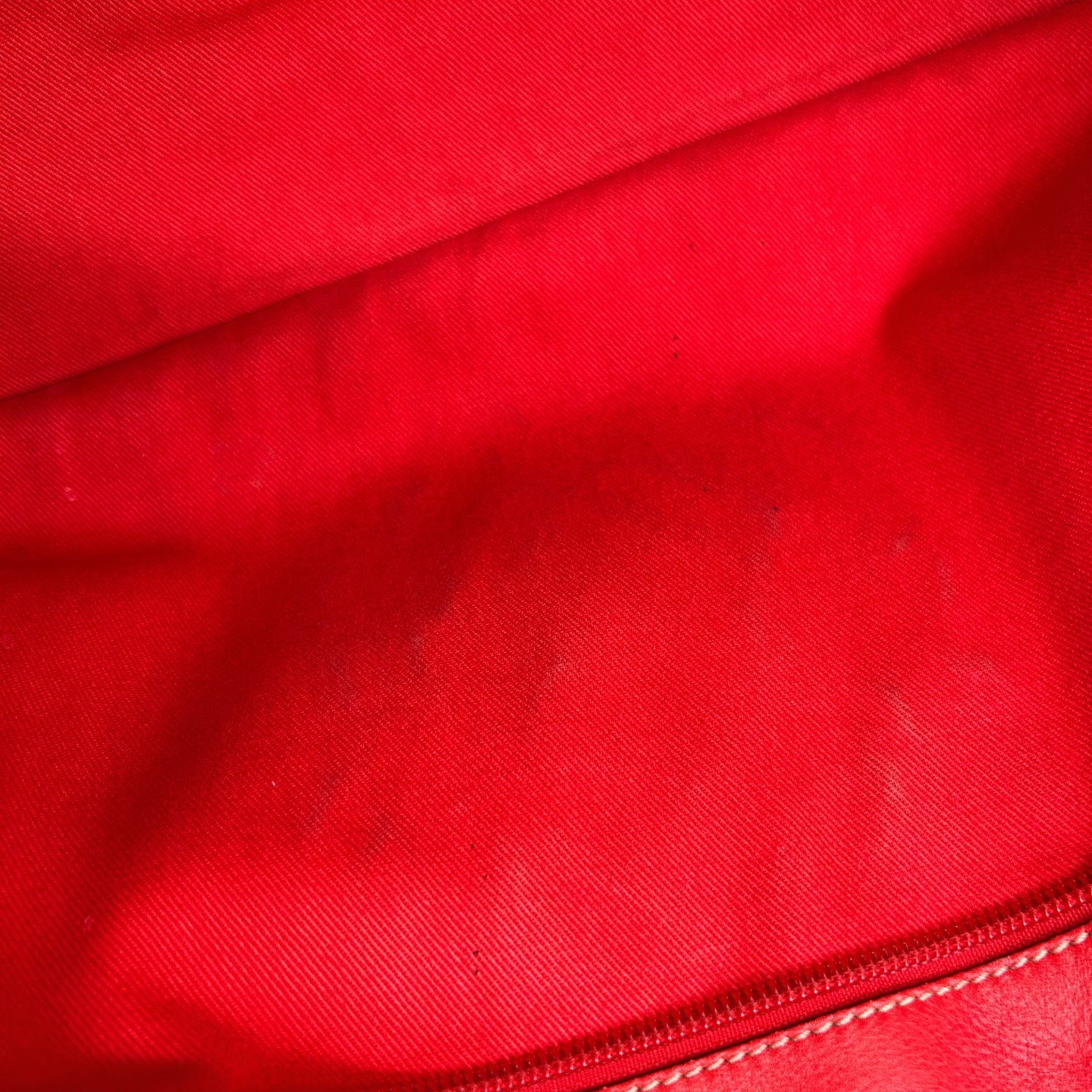 Loewe Red Anagram Leather Shoulder Tote Bag [Used]