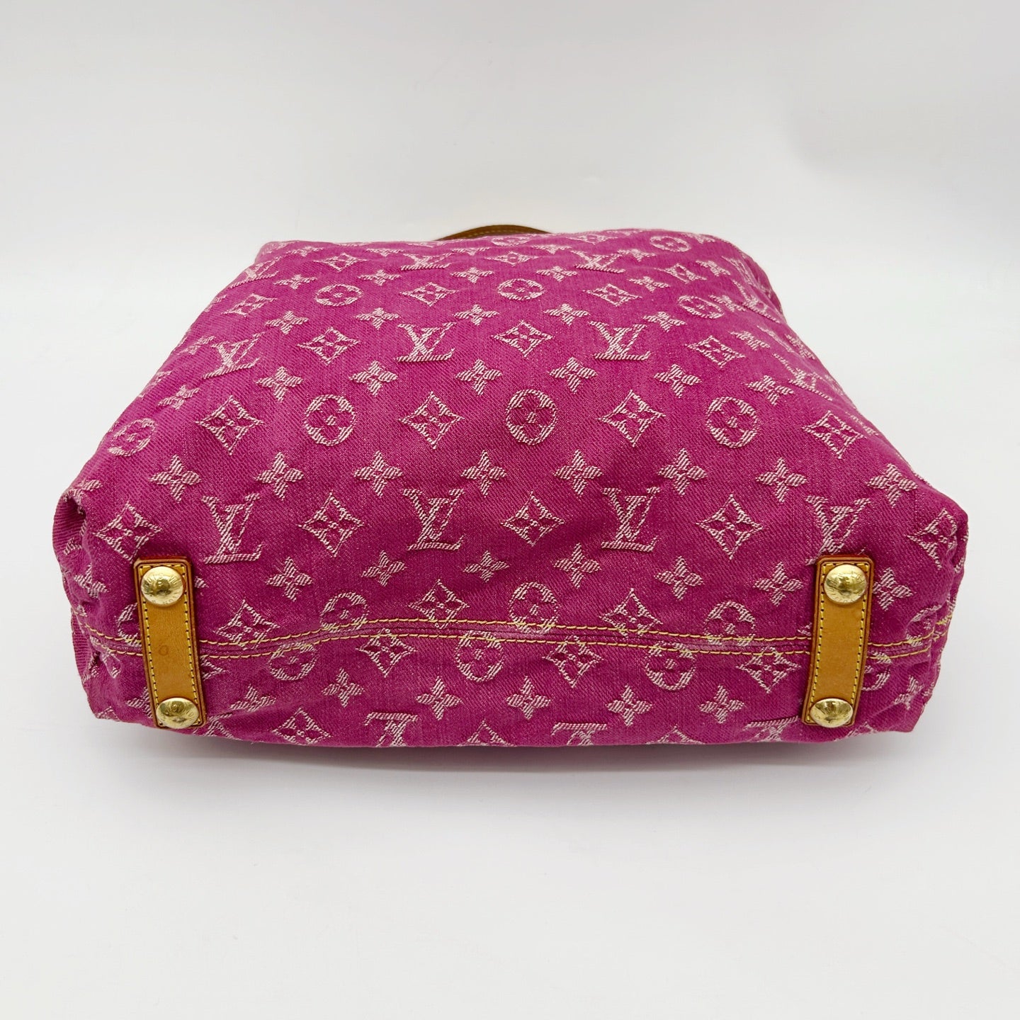 Louis Vuitton Fuchsia Pink Monogram Denim Baggy Shoulder Bag [Used]