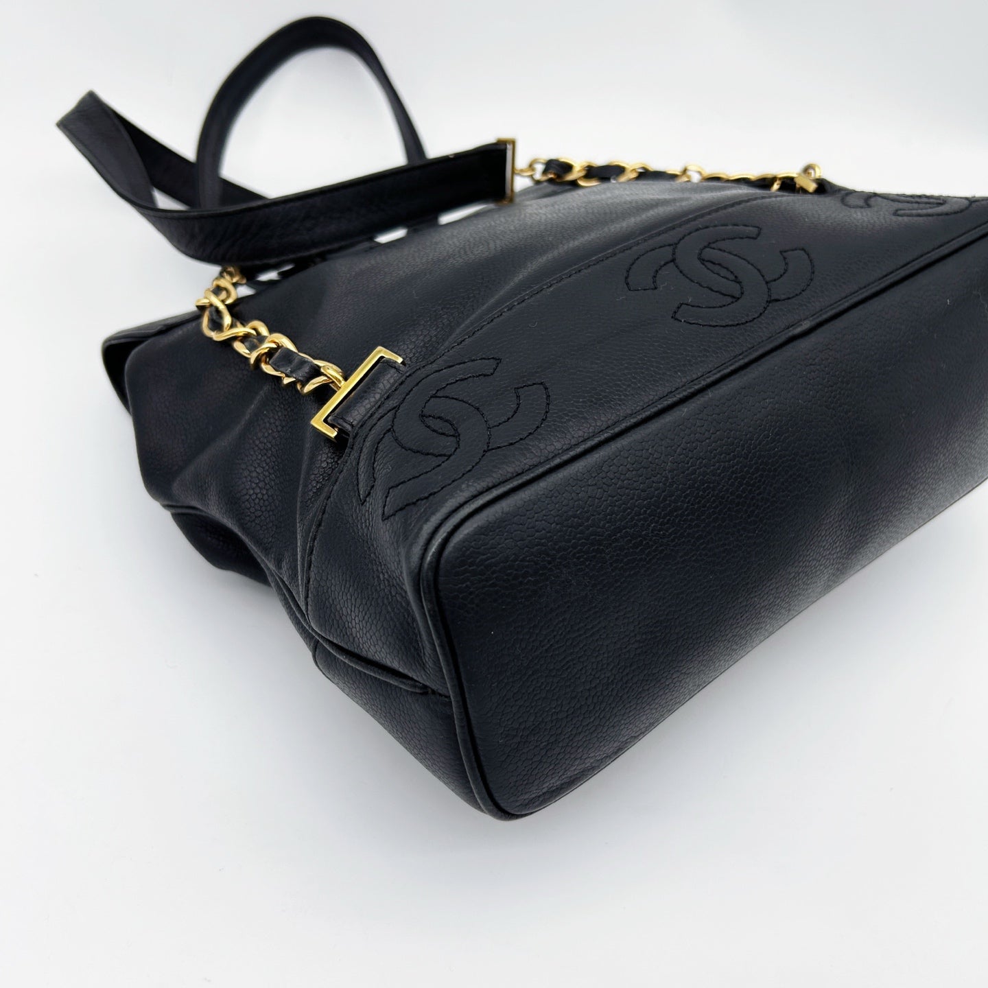 Chanel Black Calfskin CC Logo Backpack [Used]