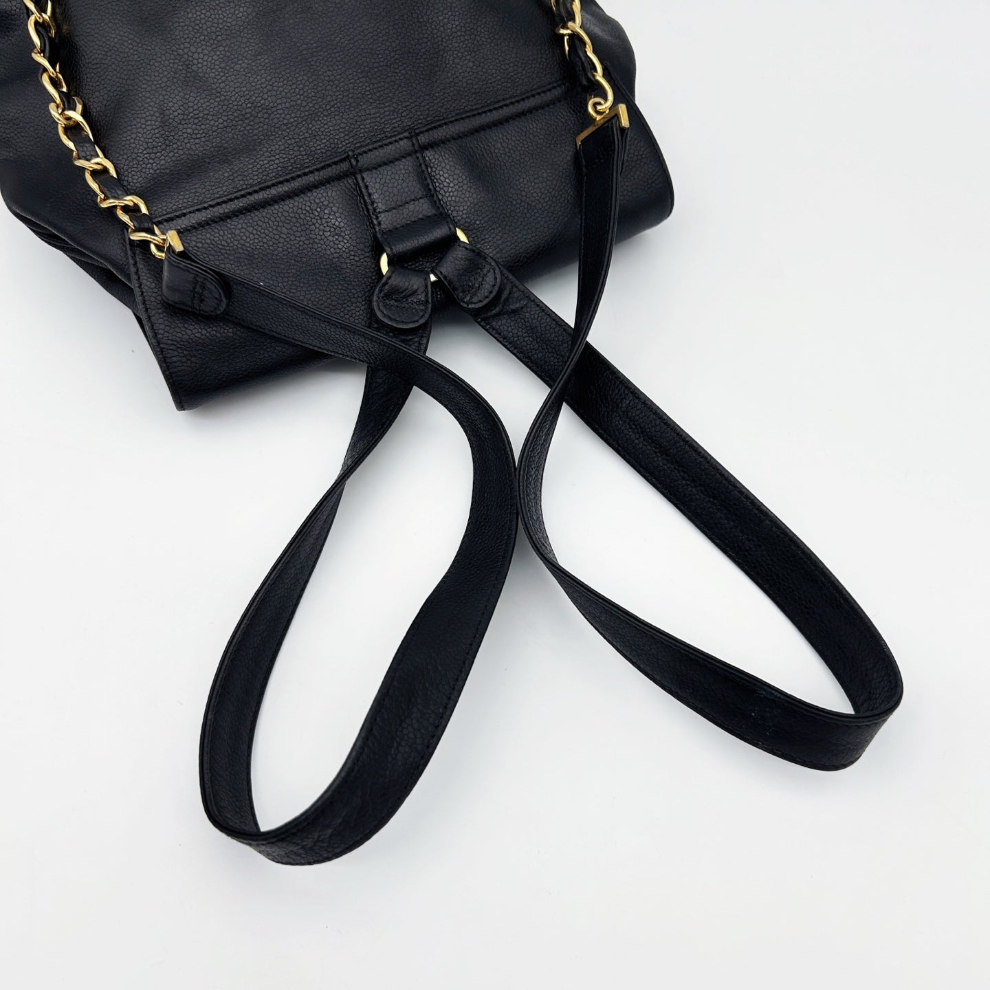 Chanel Black Calfskin CC Logo Backpack [Used]