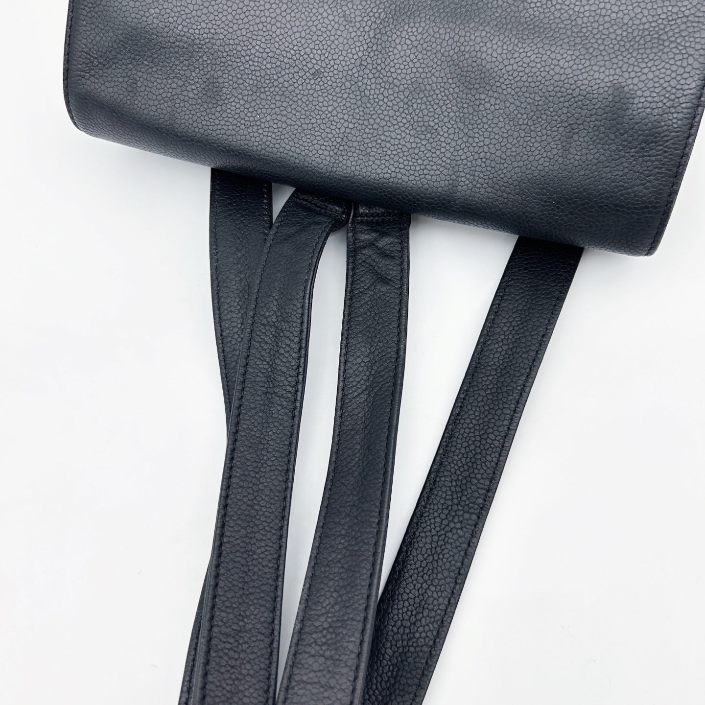 Chanel Black Calfskin CC Logo Backpack [Used]