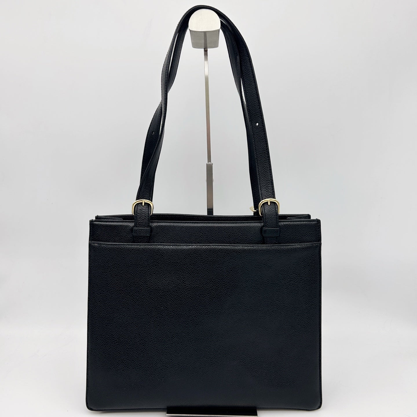 Chanel Black Calfskin Shoulder Tote Bag  [Used]
