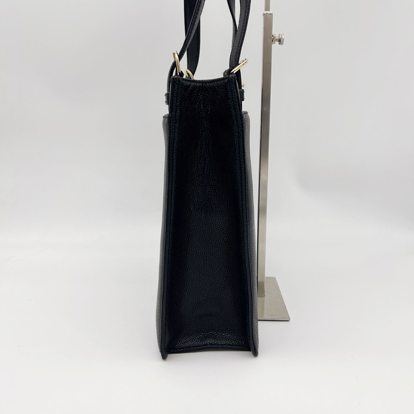 Chanel Black Calfskin Shoulder Tote Bag  [Used]