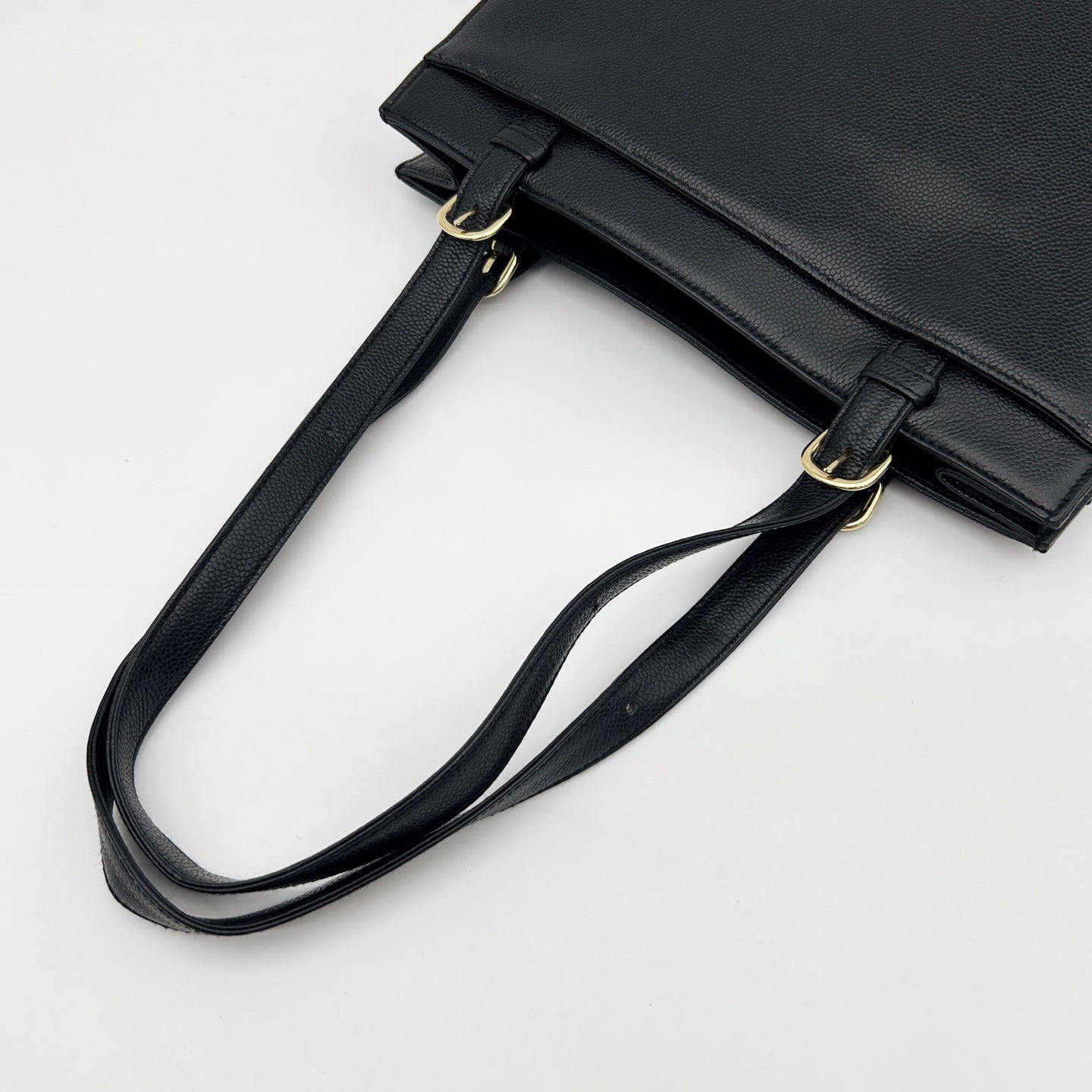 Chanel Black Calfskin Shoulder Tote Bag  [Used]
