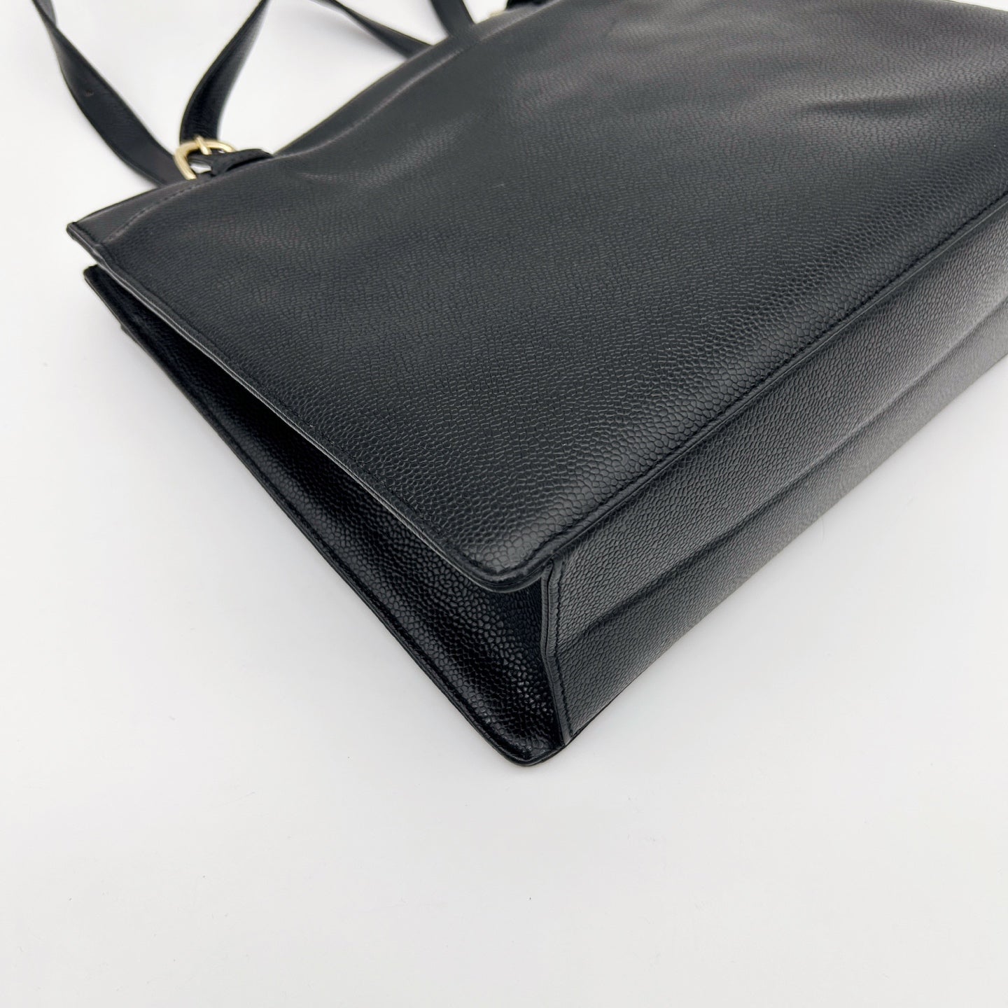 Chanel Black Calfskin Shoulder Tote Bag  [Used]