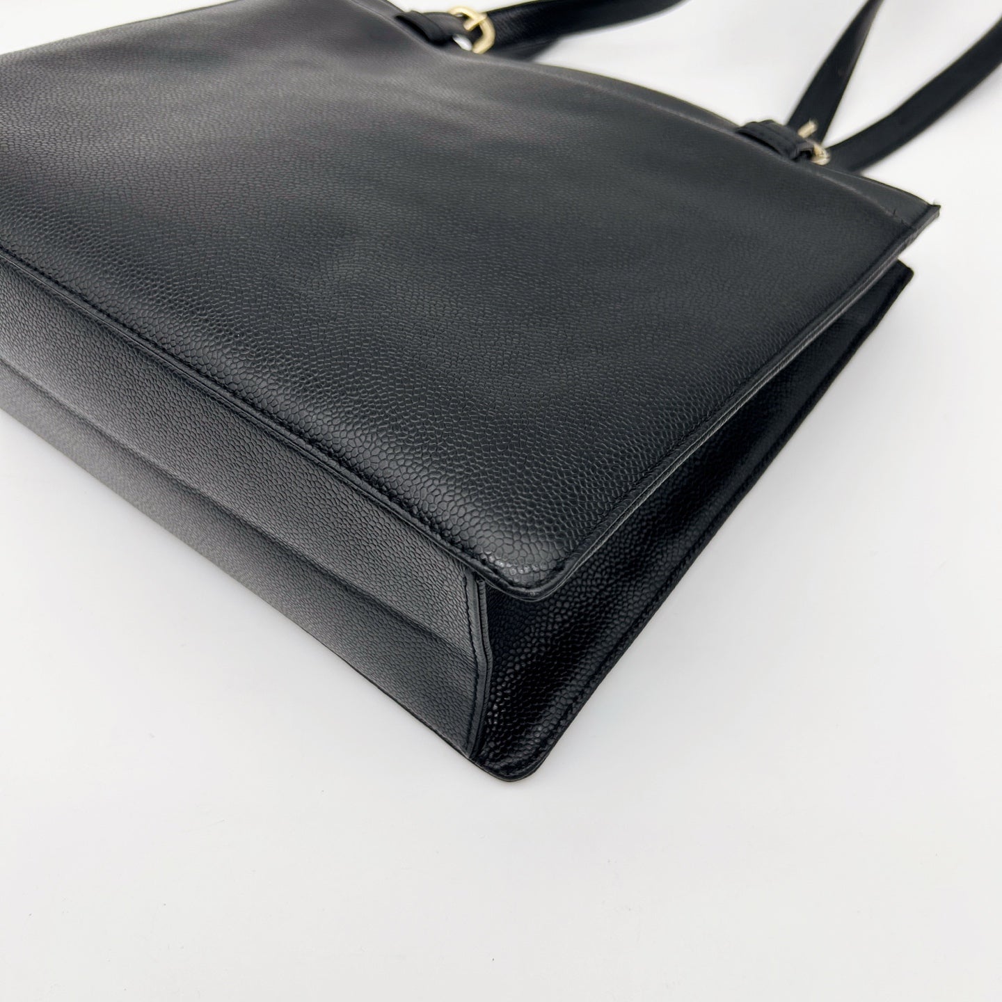 Chanel Black Calfskin Shoulder Tote Bag  [Used]