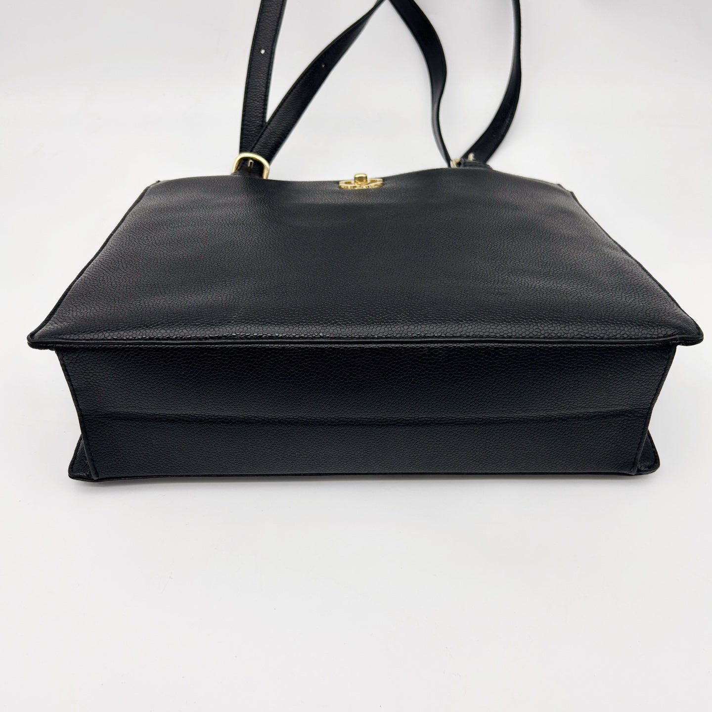 Chanel Black Calfskin Shoulder Tote Bag  [Used]