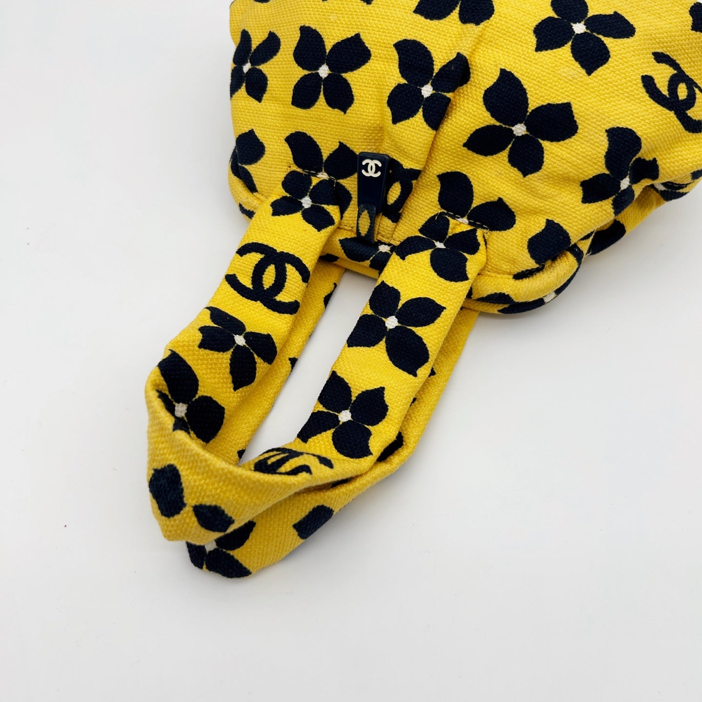 Chanel Yellow Clover Graffiti Canvas Kisslock Mini Handbag [Used]