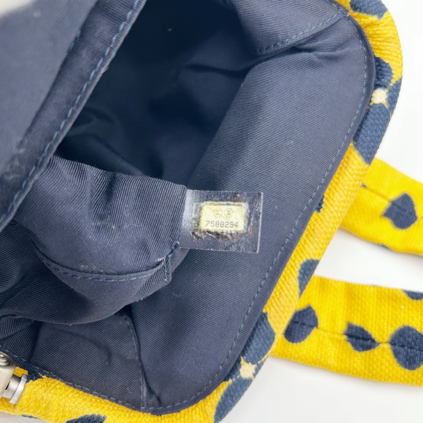 Chanel Yellow Clover Graffiti Canvas Kisslock Mini Handbag [Used]