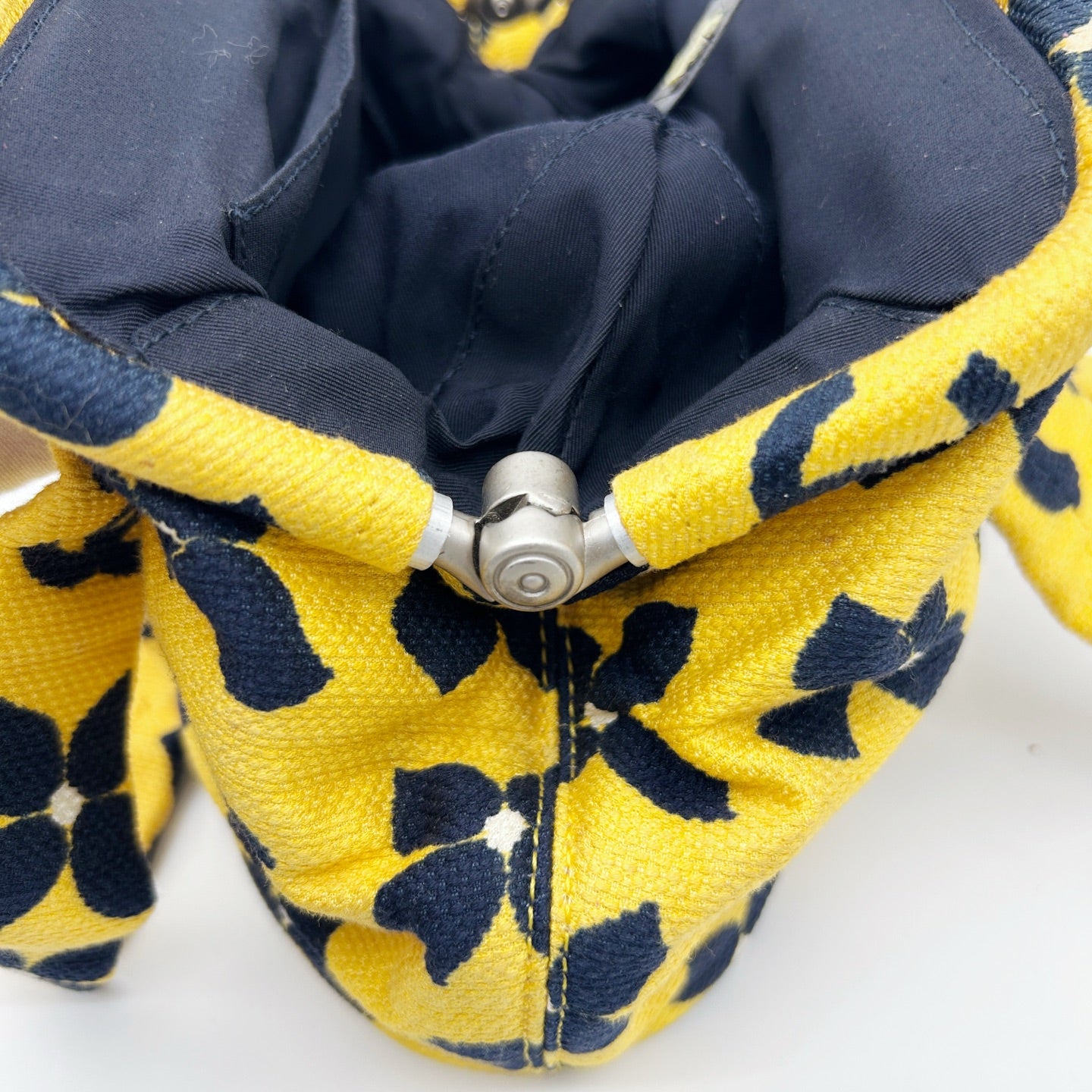 Chanel Yellow Clover Graffiti Canvas Kisslock Mini Handbag [Used]