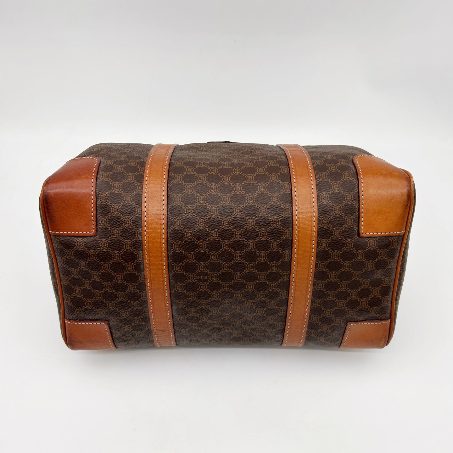 Celine Macadam Brown Small Boston Travel Bag [Used]