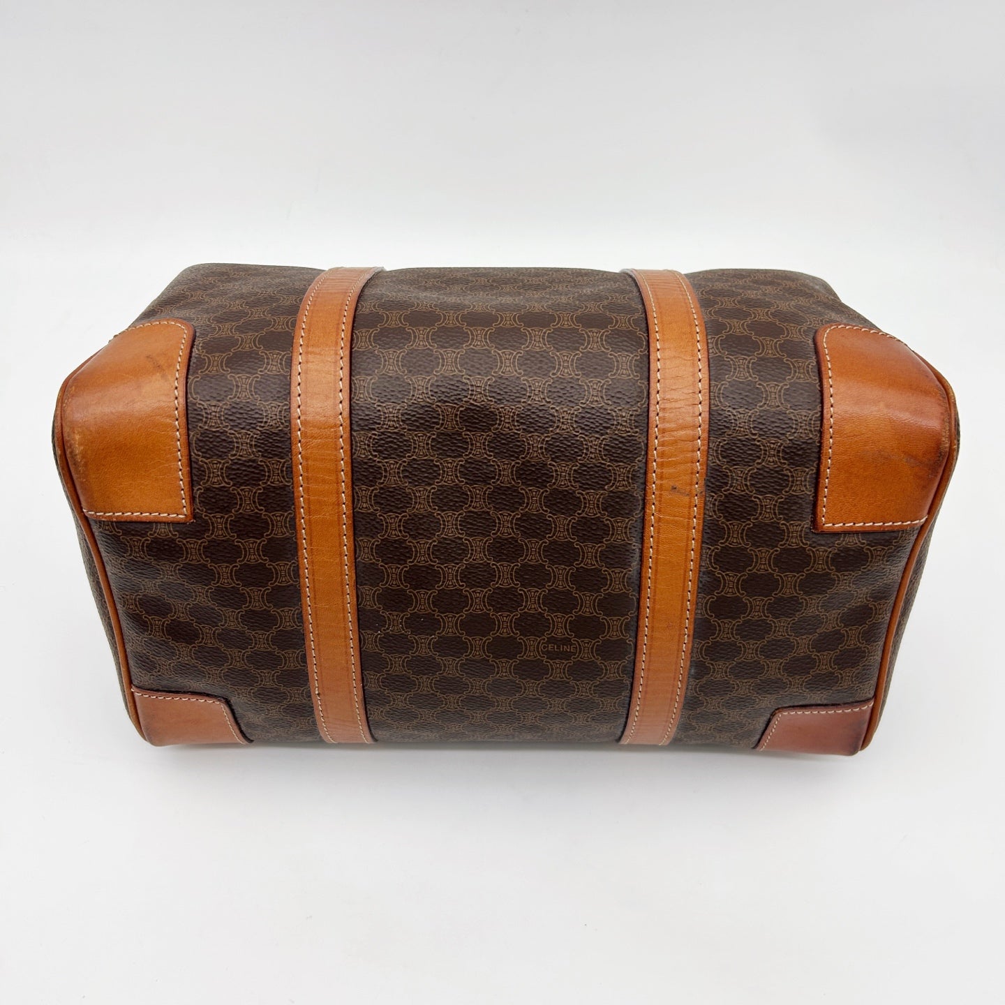 Celine Macadam Brown Small Boston Travel Bag [Used]