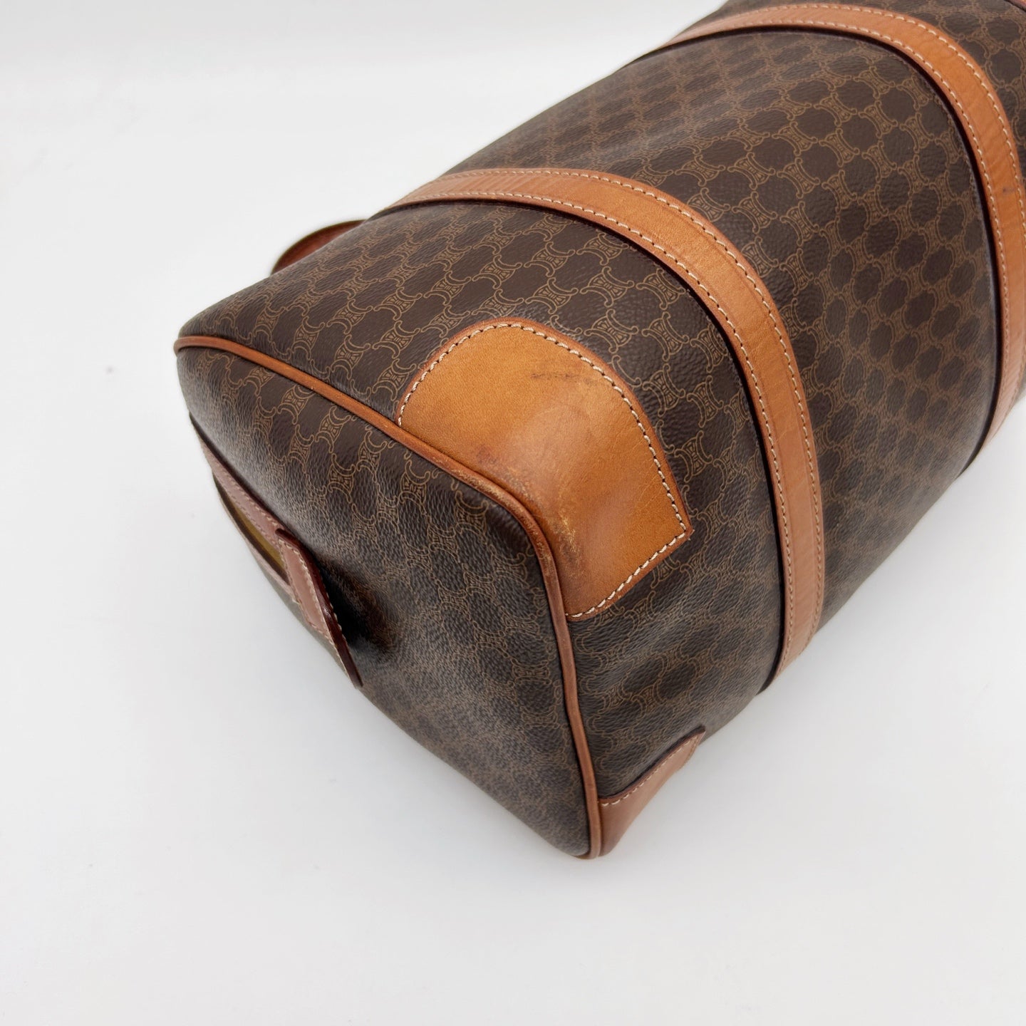 Celine Macadam Brown Small Boston Travel Bag [Used]