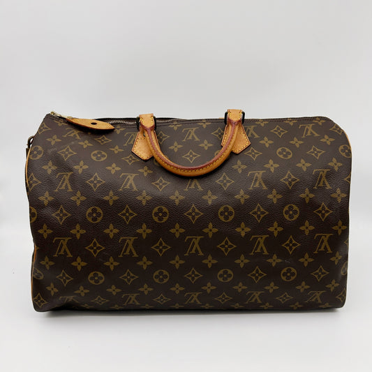 Louis Vuitton Speedy 40 Brown Monogram Hand Bag [Used]