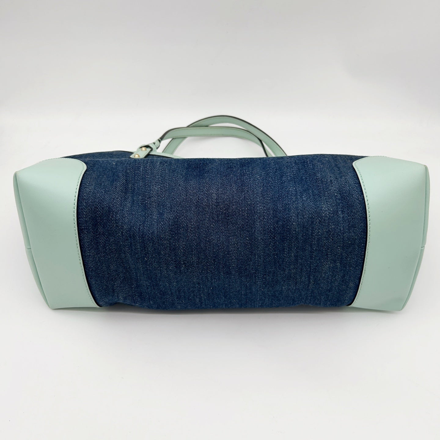 Gucci Blue Denim Leather Tote Bag [Used]