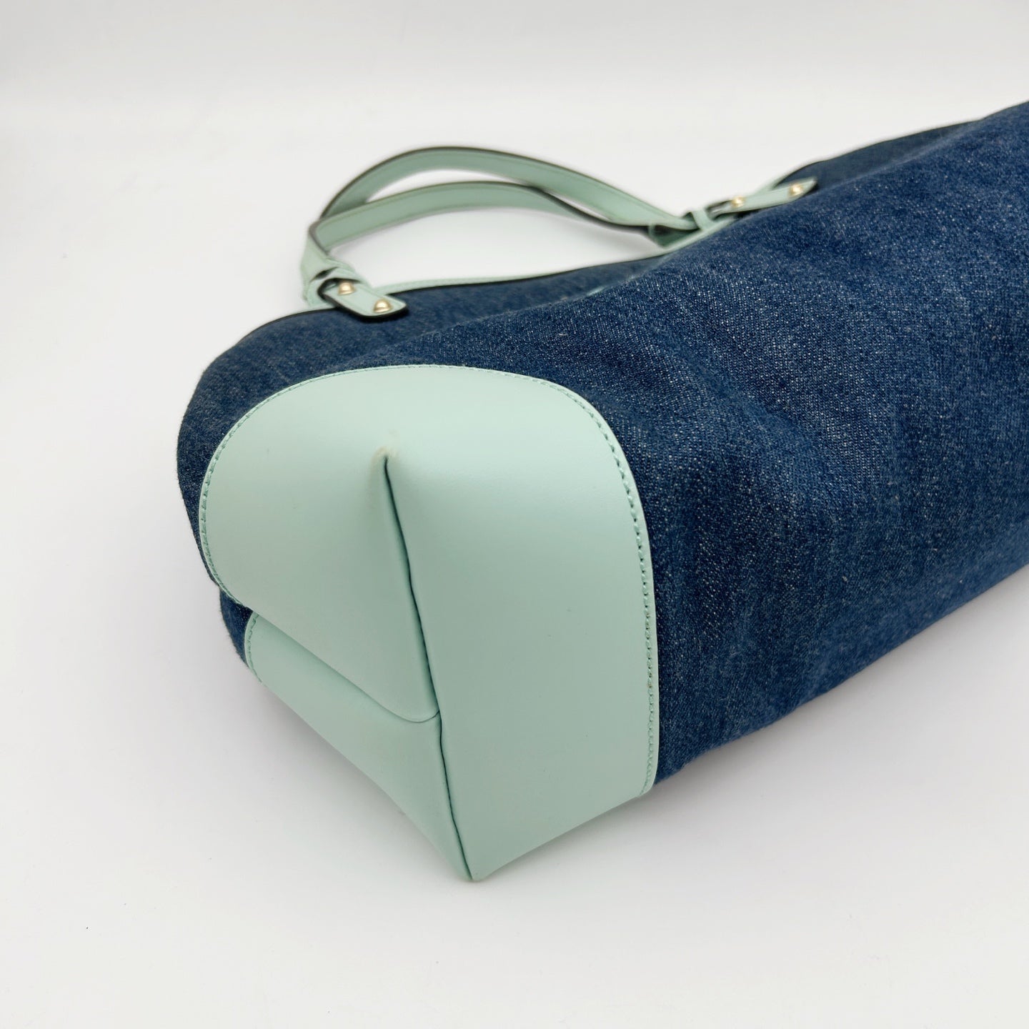 Gucci Blue Denim Leather Tote Bag [Used]