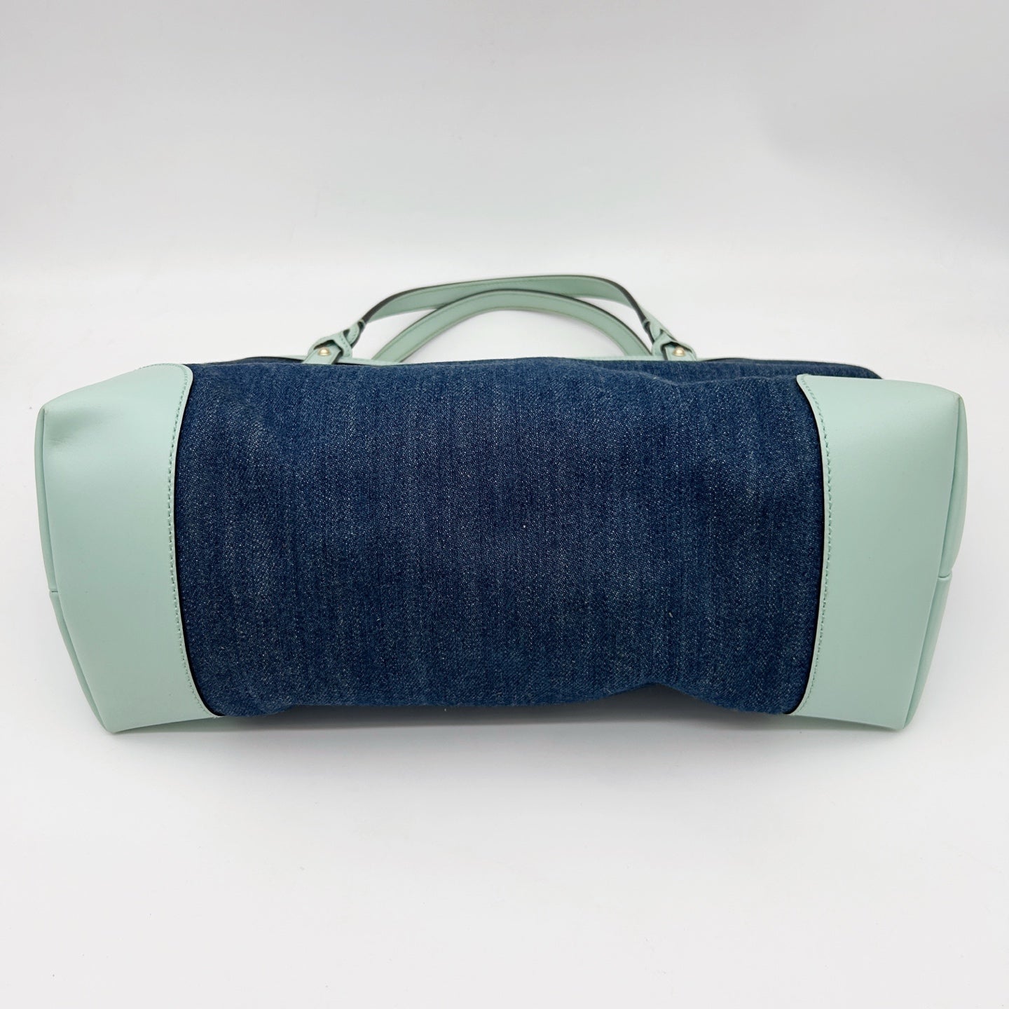 Gucci Blue Denim Leather Tote Bag [Used]