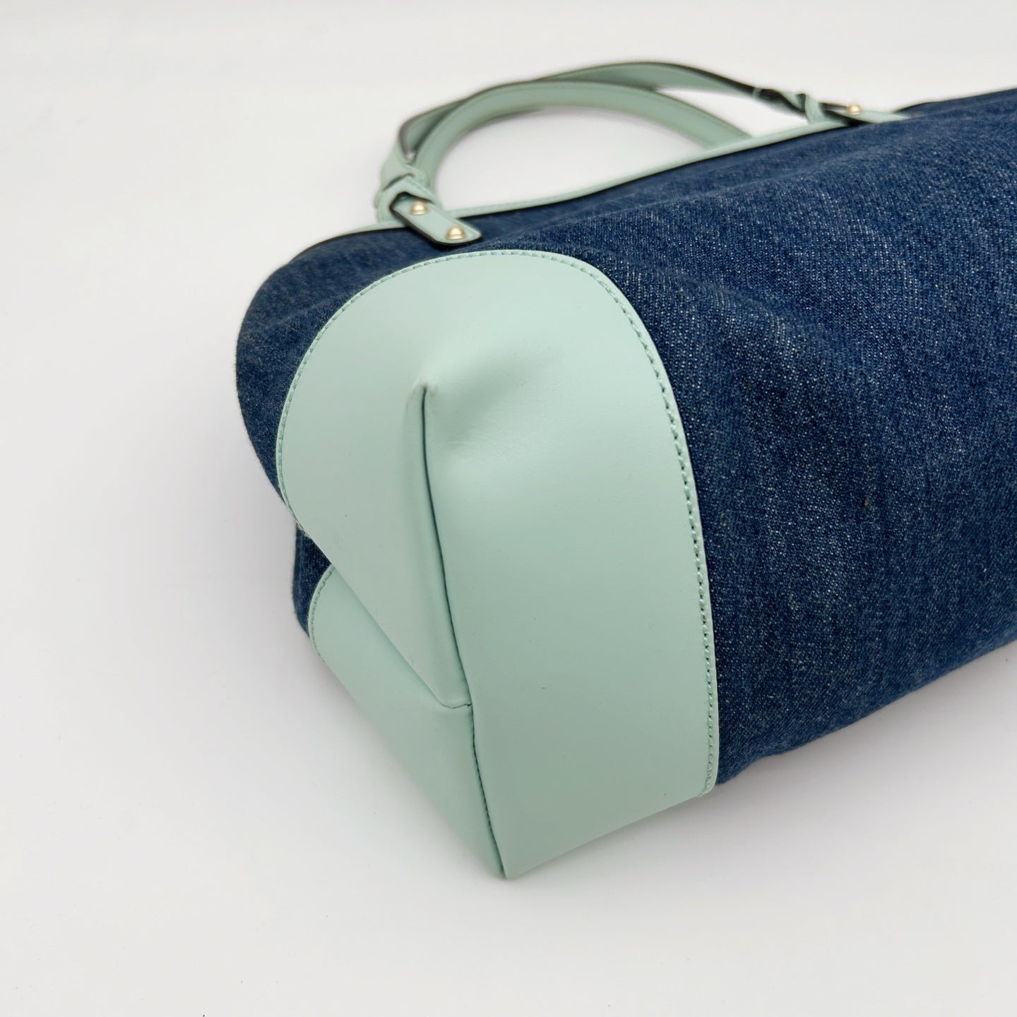 Gucci Blue Denim Leather Tote Bag [Used]