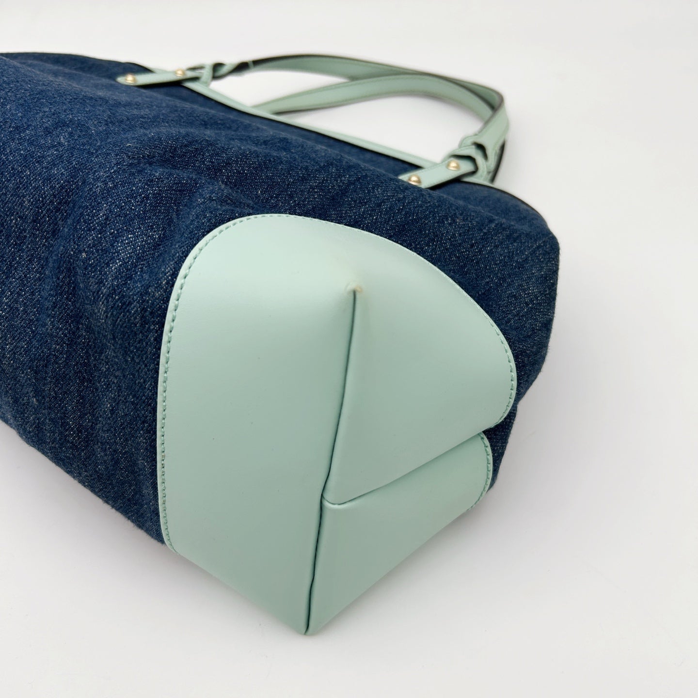 Gucci Blue Denim Leather Tote Bag [Used]