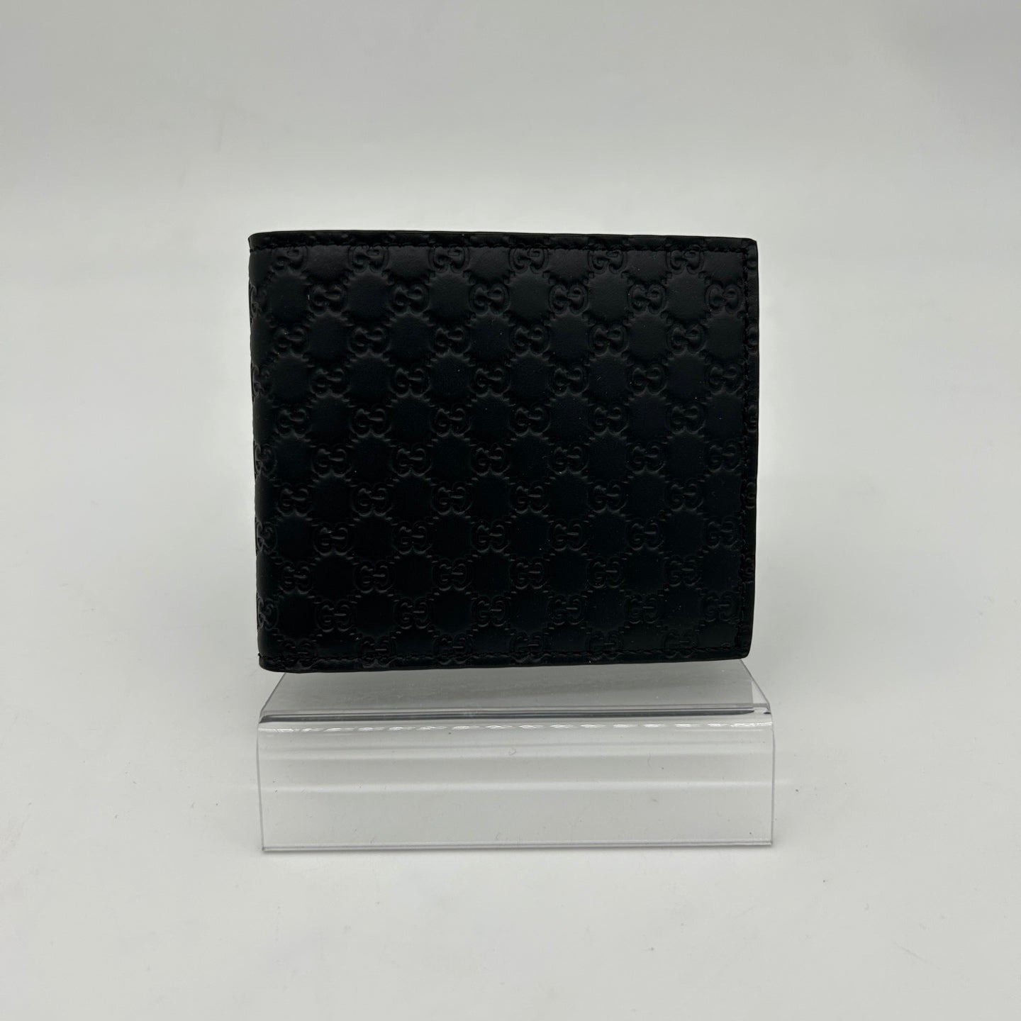 Gucci Guccissima Black Leather Bifold Wallet [Used]
