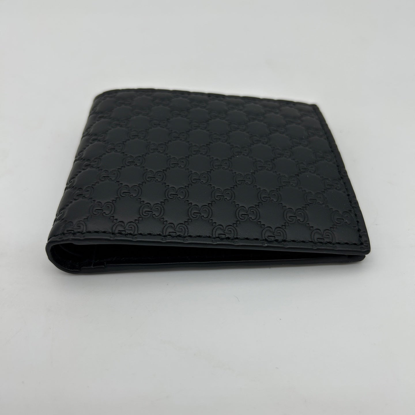 Gucci Guccissima Black Leather Bifold Wallet [Used]