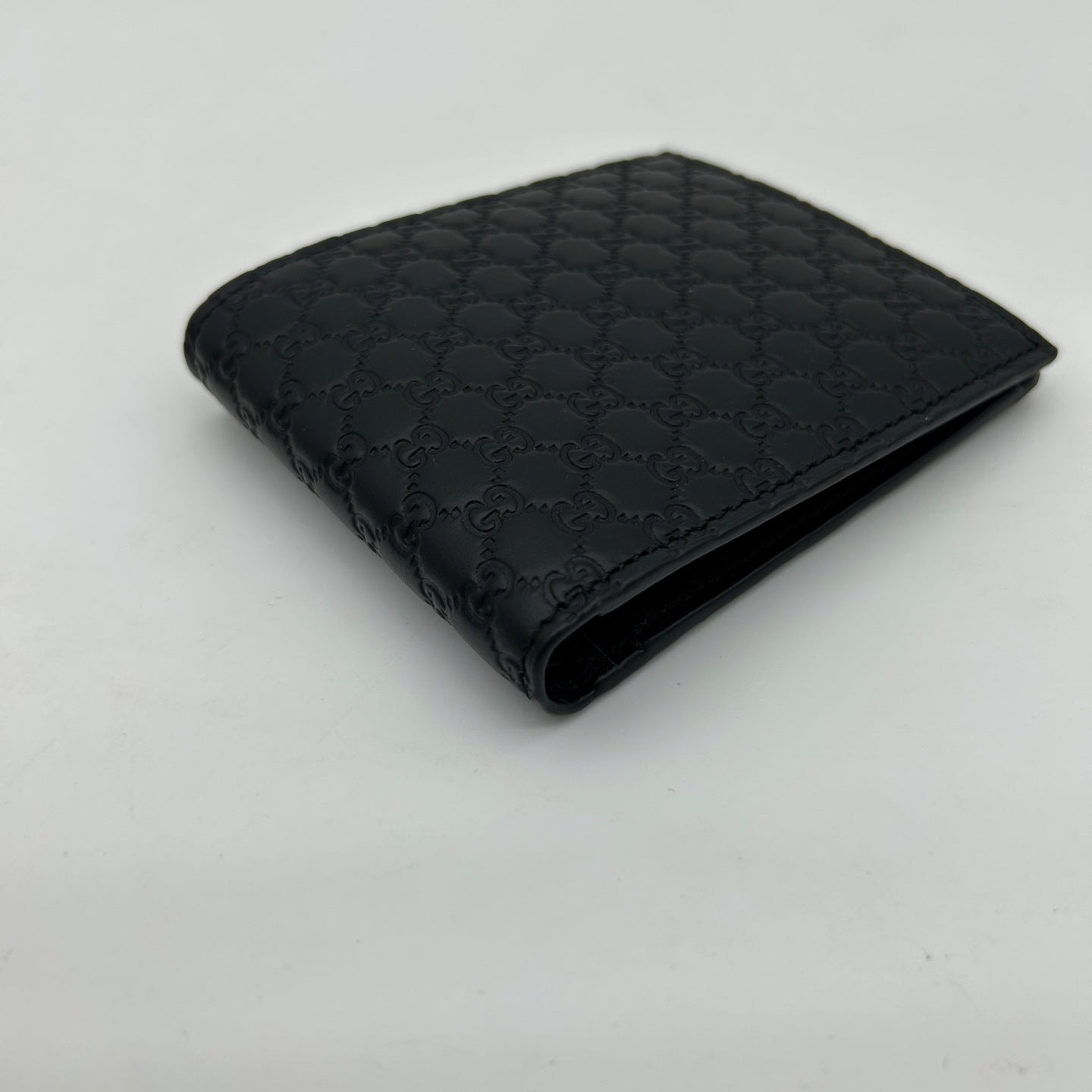 Gucci Guccissima Black Leather Bifold Wallet [Used]