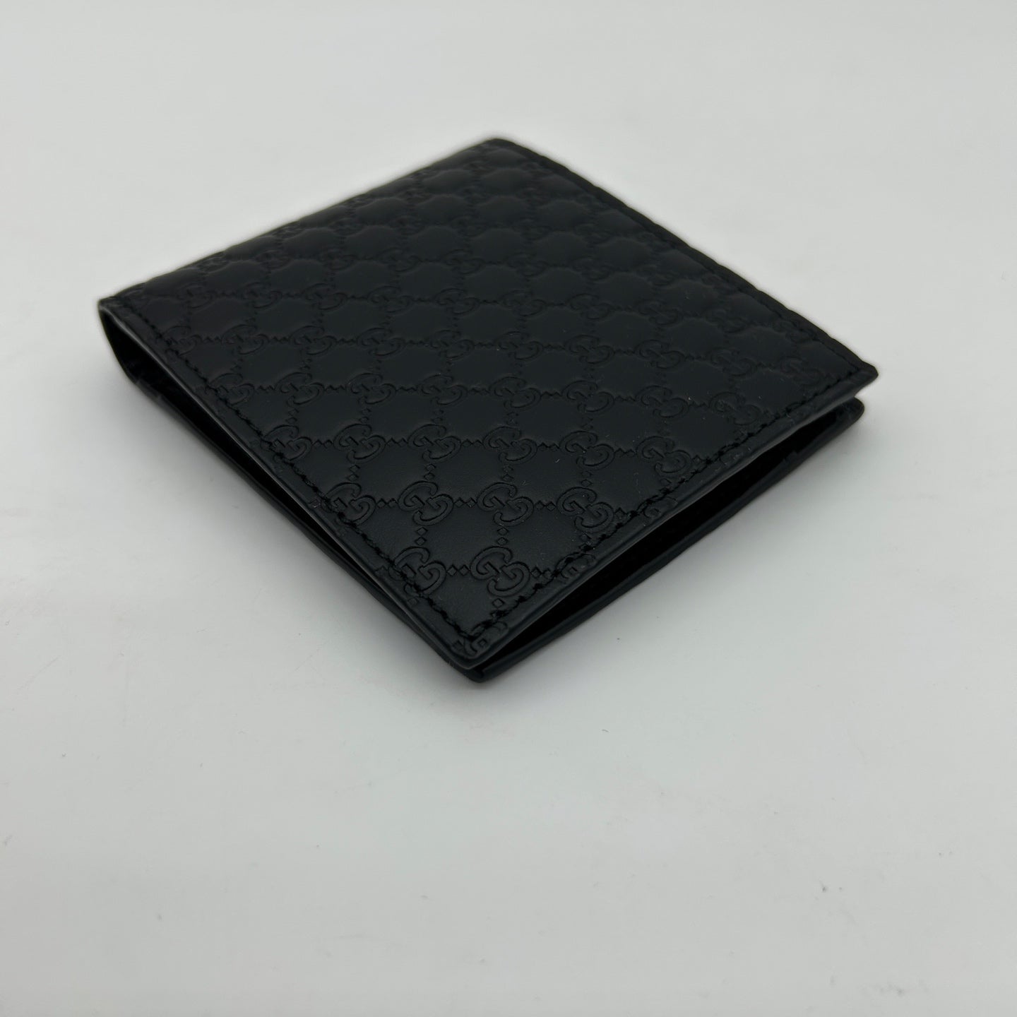 Gucci Guccissima Black Leather Bifold Wallet [Used]