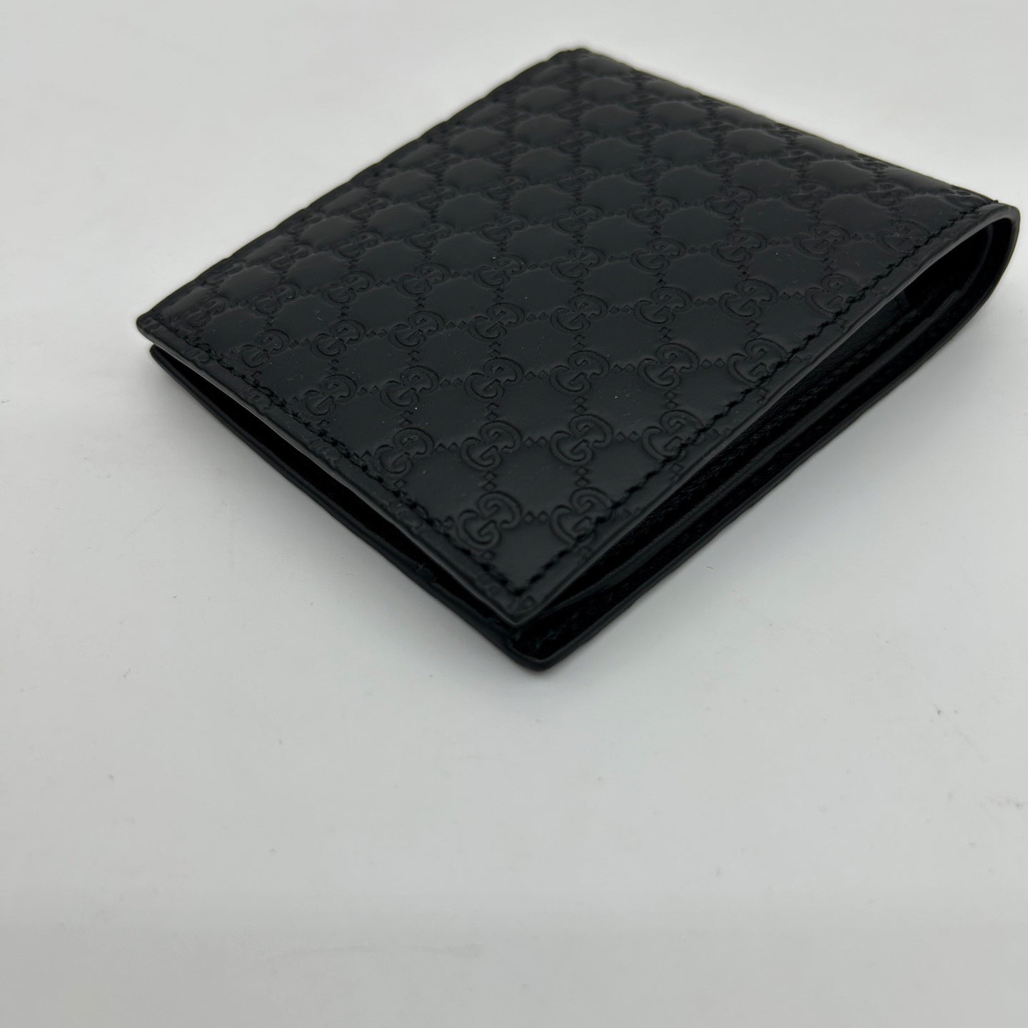 Gucci Guccissima Black Leather Bifold Wallet [Used]