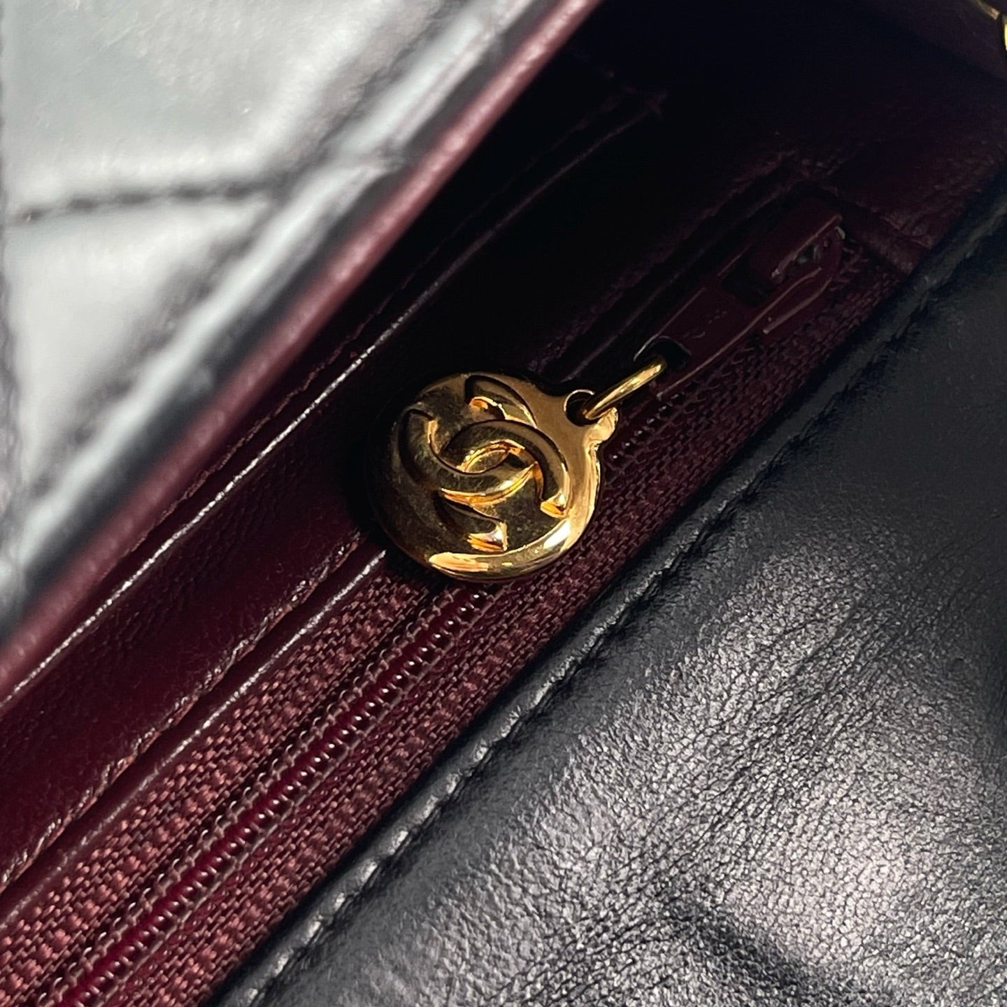 Chanel Square Mini Black Lambskin Classic Flap Bag [Used]